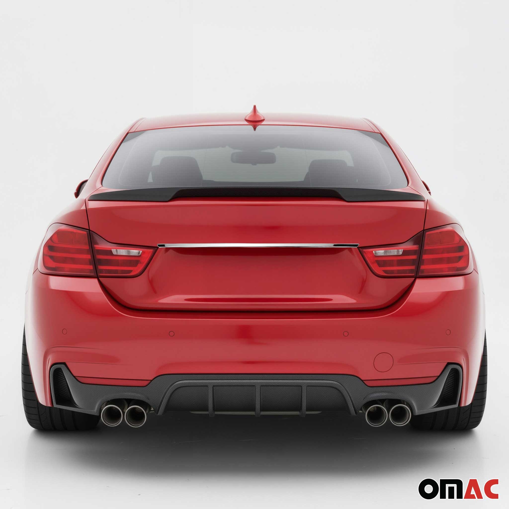 OMAC Zierleisten-Aufkleber Kofferraumöffner Griff für BMW 4er F32 2013-2020 Edelstahl Chrom, (1tlg), Langlebig,Einfache Reinigung,Einfache Installation,Rostbeständig