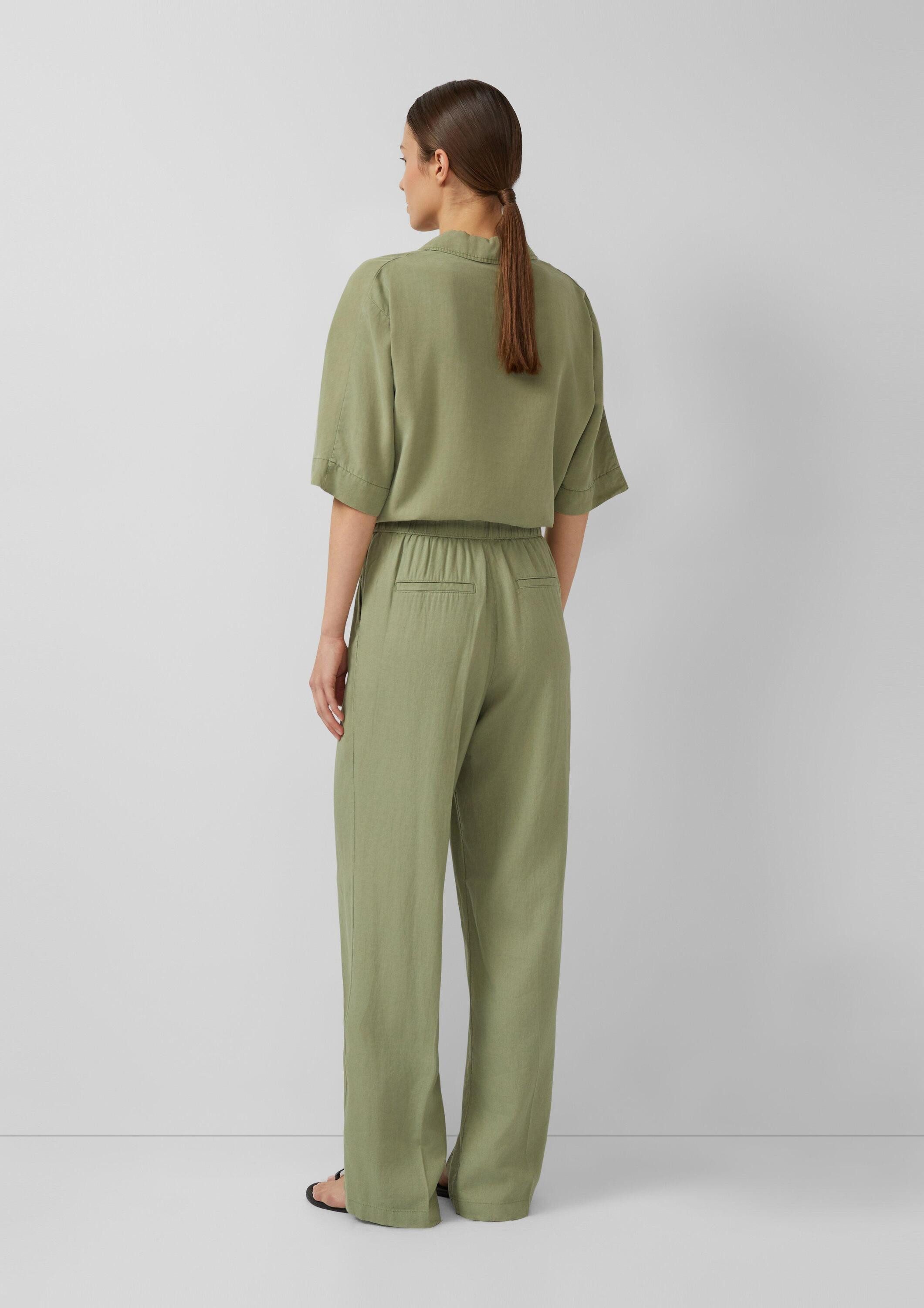 s.Oliver Chinos Hose Leinenmix-Hose mit elastischem Bund