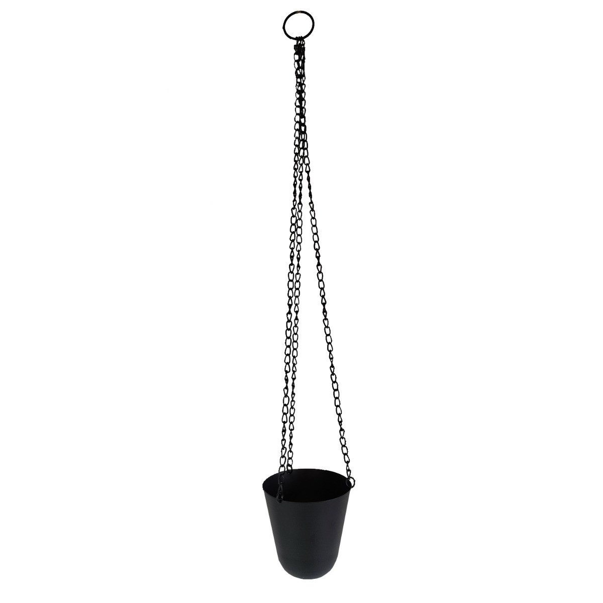 Blumenampel Hängeampel Blumen 13,5 cm Blumenhänger Metall schwarz