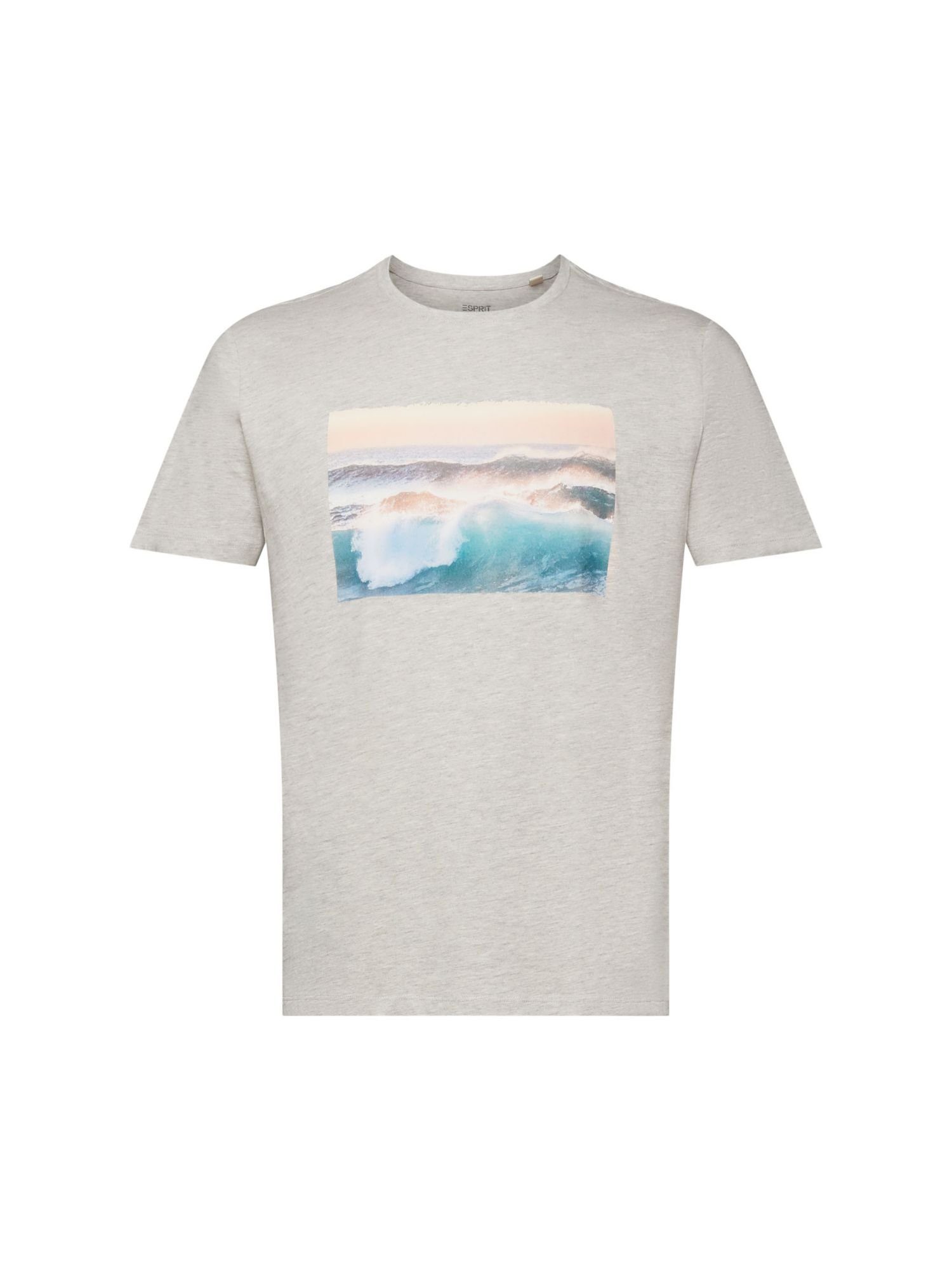 aus edc T-Shirt by Bedrucktes Esprit (1-tlg) T-Shirt Slub-Jersey
