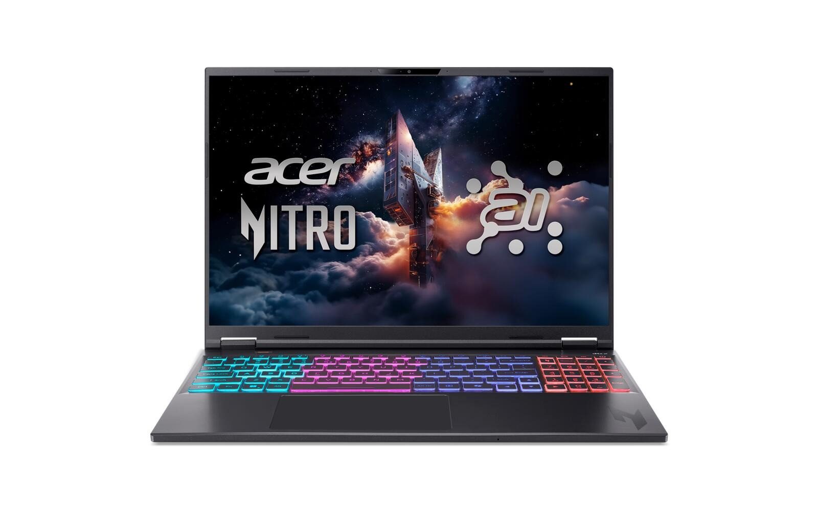 Acer Nitro 16S AI Gaming Laptop Ryzen AI 9 RTX 5070 32GB 2TB SSD WQXGA Gaming-Notebook (40,64 cm/16 Zoll, AMD Ryzen AI 9 365, GeForce RTX 5070, 32 GB, 1000 GB SSD, 180 Hz, FHD Webcam, HDMI 2.1, 3x USB 3.2, USB 2.0, USB 4.0, RJ45)