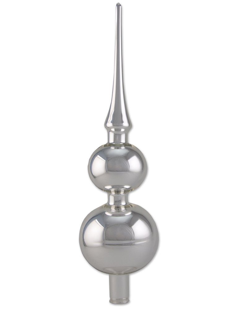 Thüringer Glasdesign Christbaumspitze Doppelspitze 31 cm aus Glas - Weihnachtsdekoration Made in Germany (1-tlg), Aus Glas