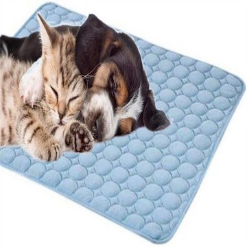 RefinedFlare Tierbett Haustiermatte, Kühlmatte für Katzen und Hunde, Blau