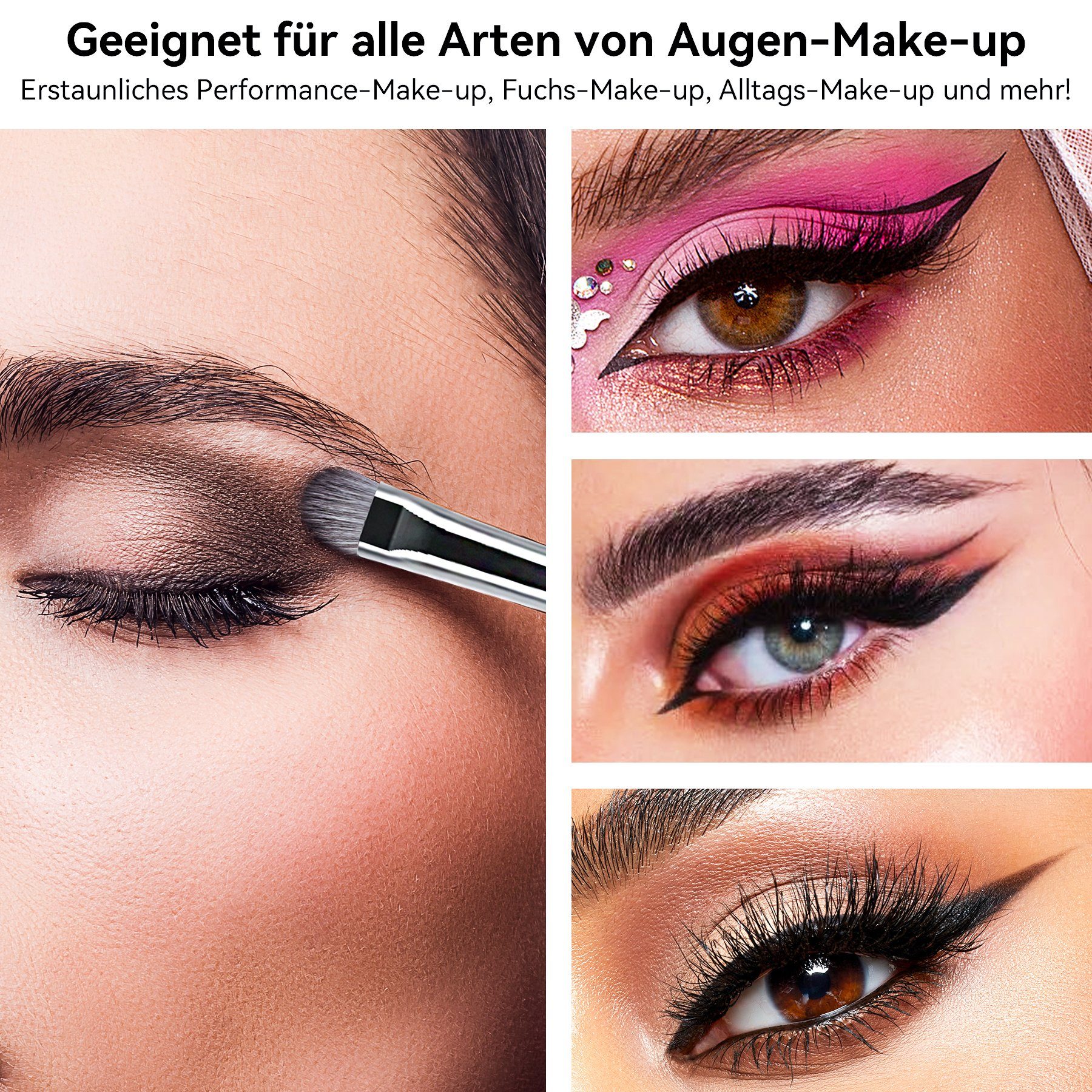 Mutig Kosmetikpinsel-Set Make Up Pinselset 14tlg. Profi Schminkpinsel Kit, Makeup Foundation Brush Lidschatten Pinselset mit PU-Ledertasche