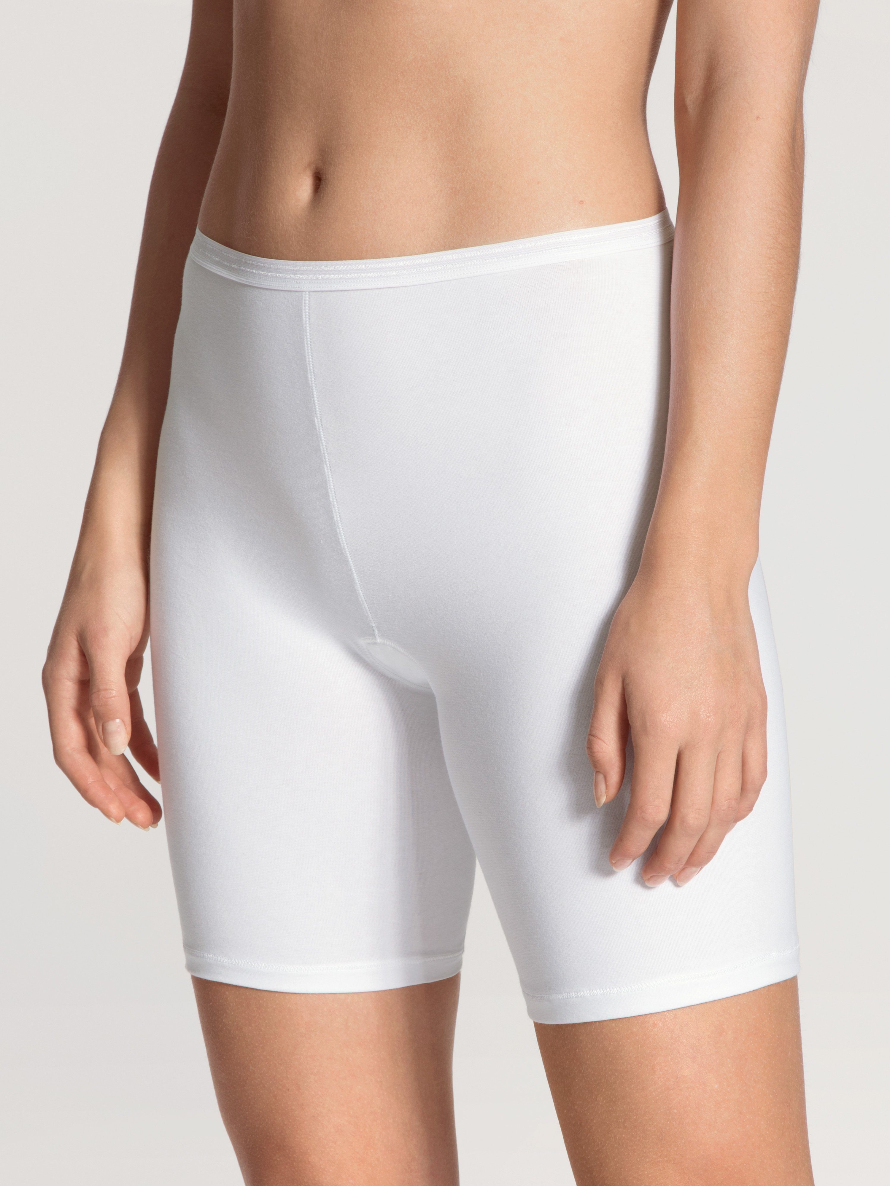 weiss und Iconics mit CALIDA Lange Glanz Radlerhose glattem Unterhose natürlichem Griff