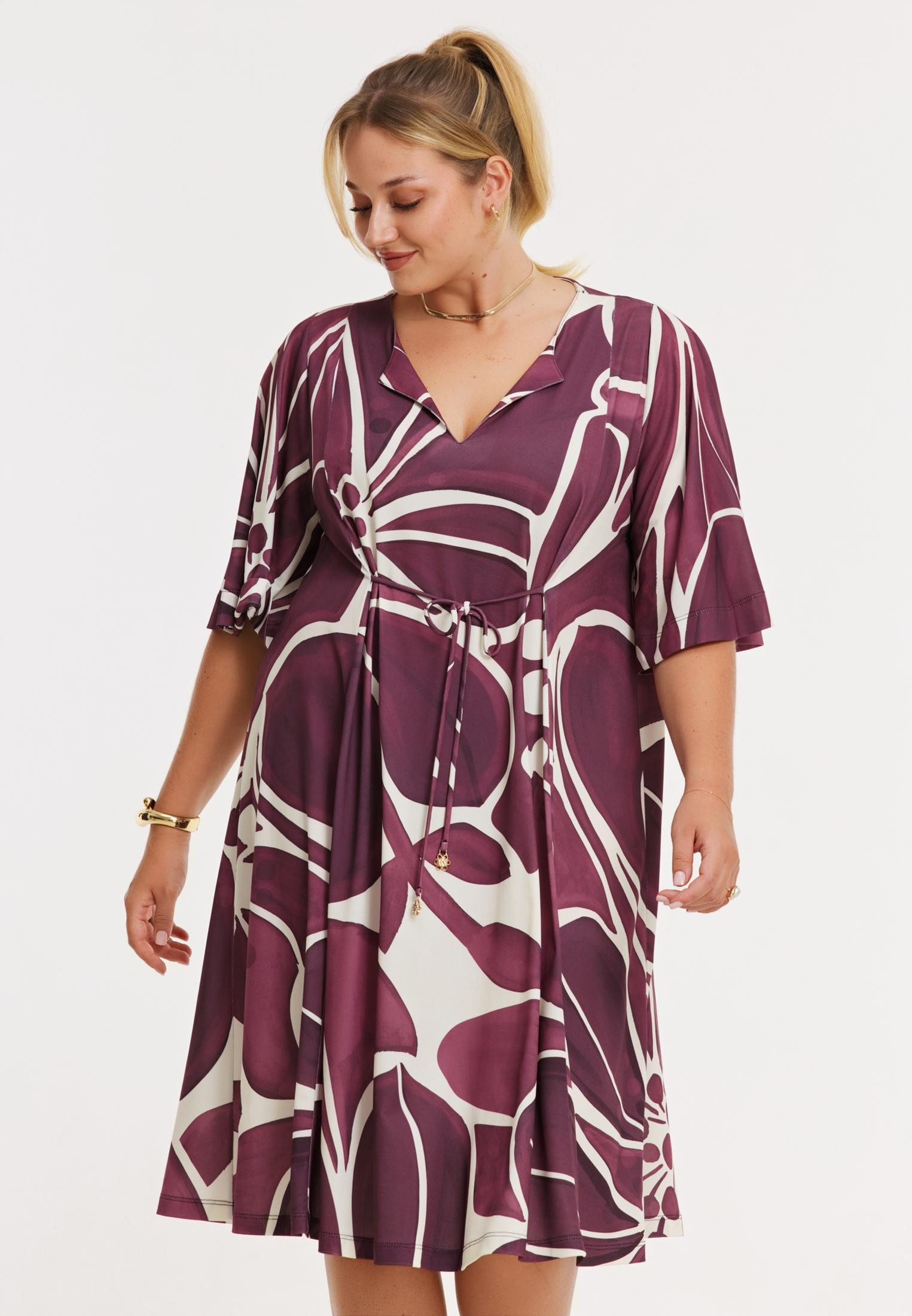 YOEK A-Linien-Kleid Damen Kleid mit Druck