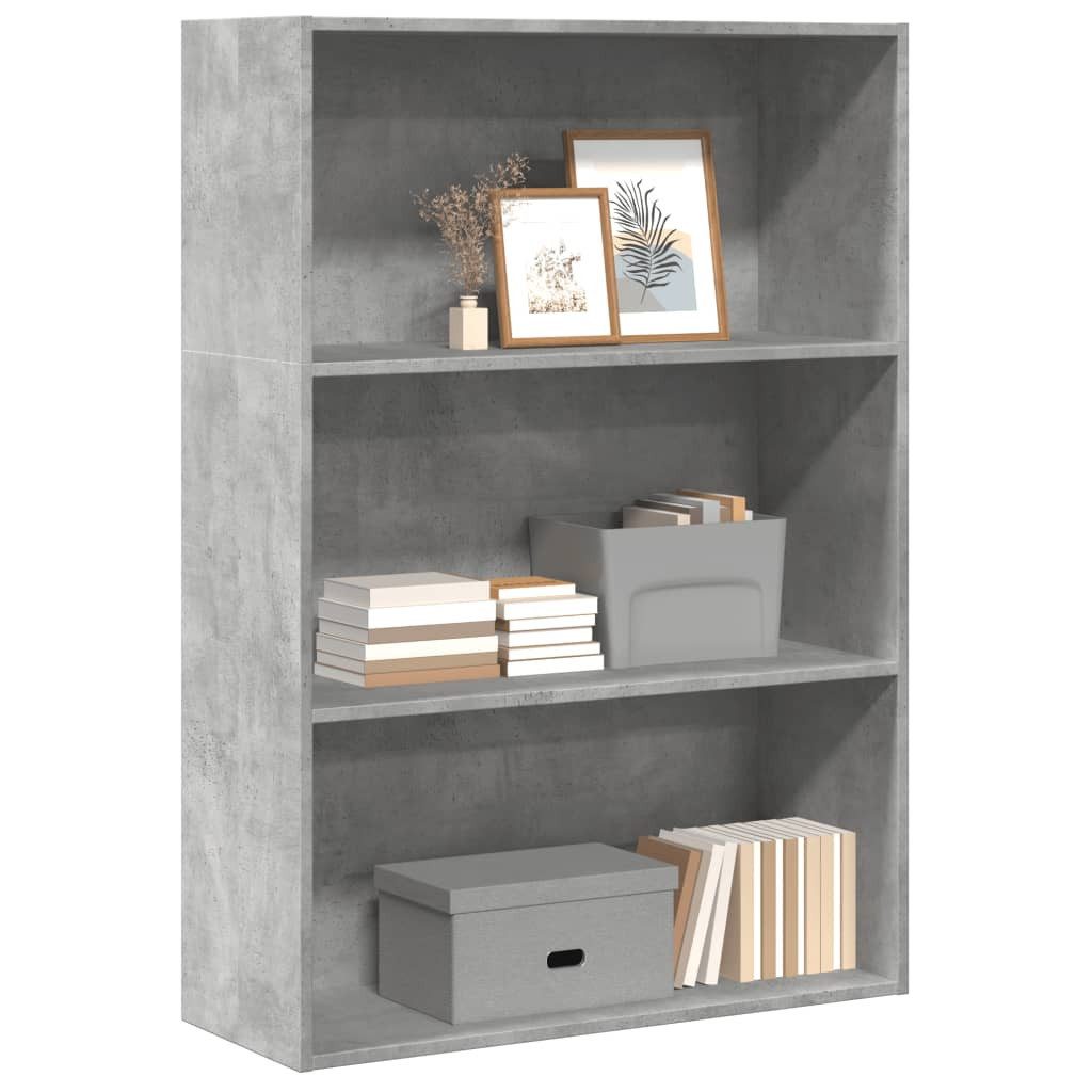 vidaXL Bücherregal, Bücherregal Betongrau 80x30x114 cm Holzwerkstoff