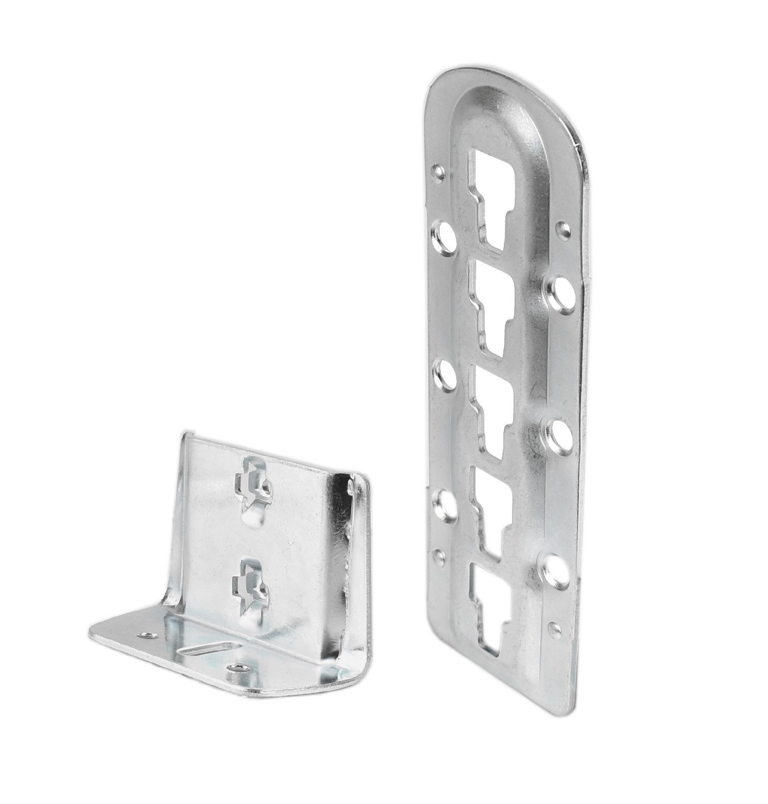 Prima-Online Möbelbeschlag Möbelverbinder höhenverstellbar, Bett-& Sofaverbinder verzinktem Stahl (1 St., 1er-Set oder 4er-Sparpack erhältlich), 4-stufig höhenverstellbar, 2 mm Materialstärke, verzinkter Stahl