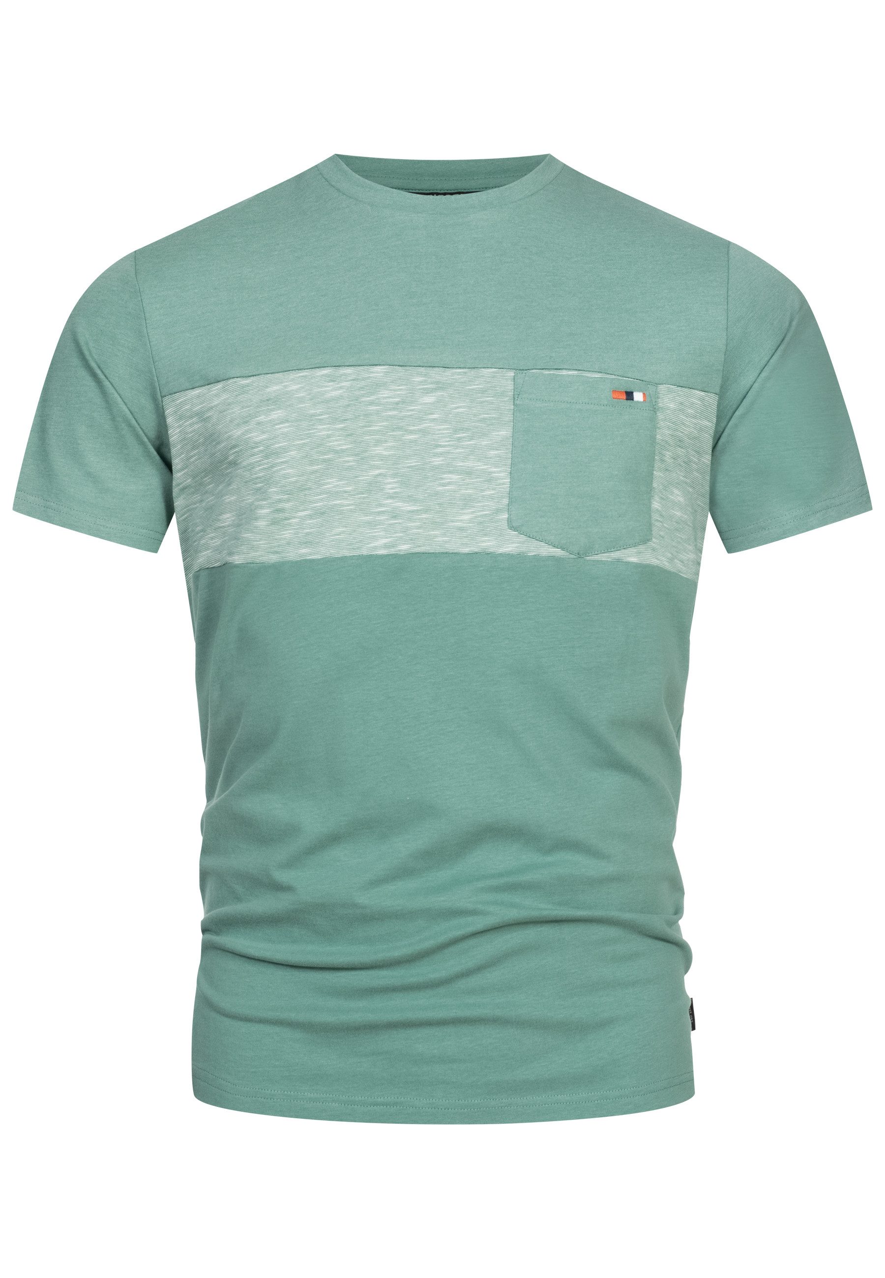 Indicode T-Shirt INSprings mit dezenter Brusttasche günstig online kaufen