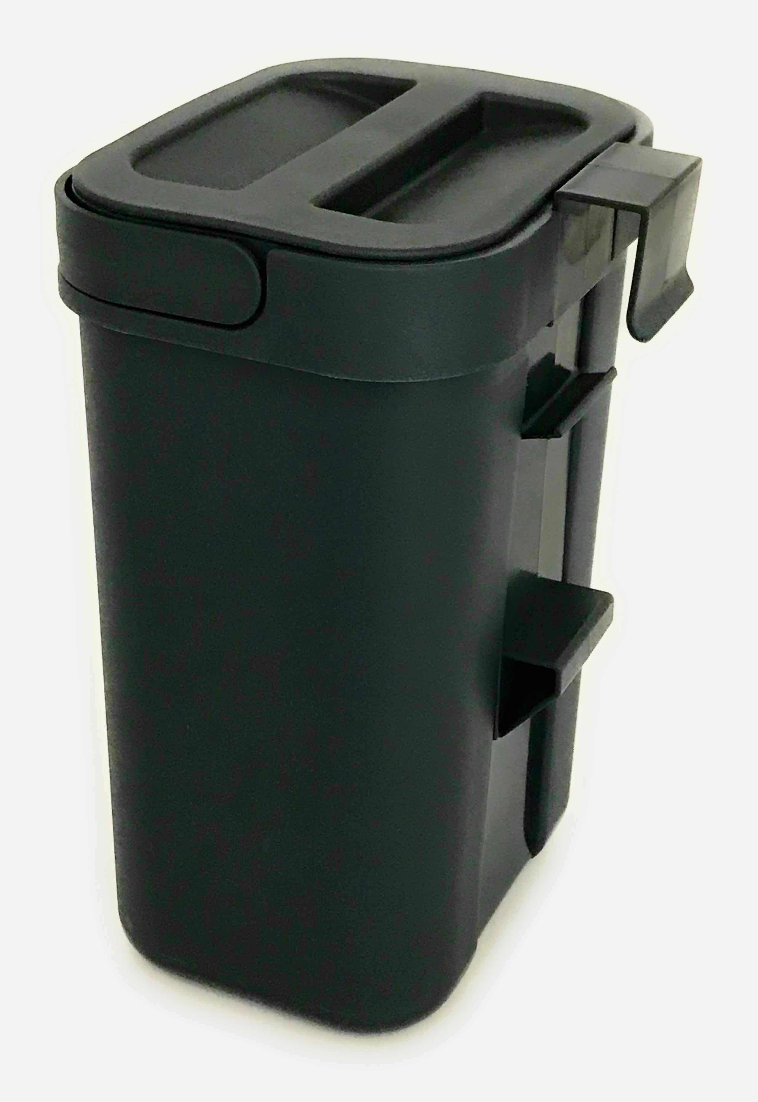 Müllex Einbaumülleimer MÜLLEX Abfallsammler Flexx schwarz, mit 4 Deckel, Ltr. Bio