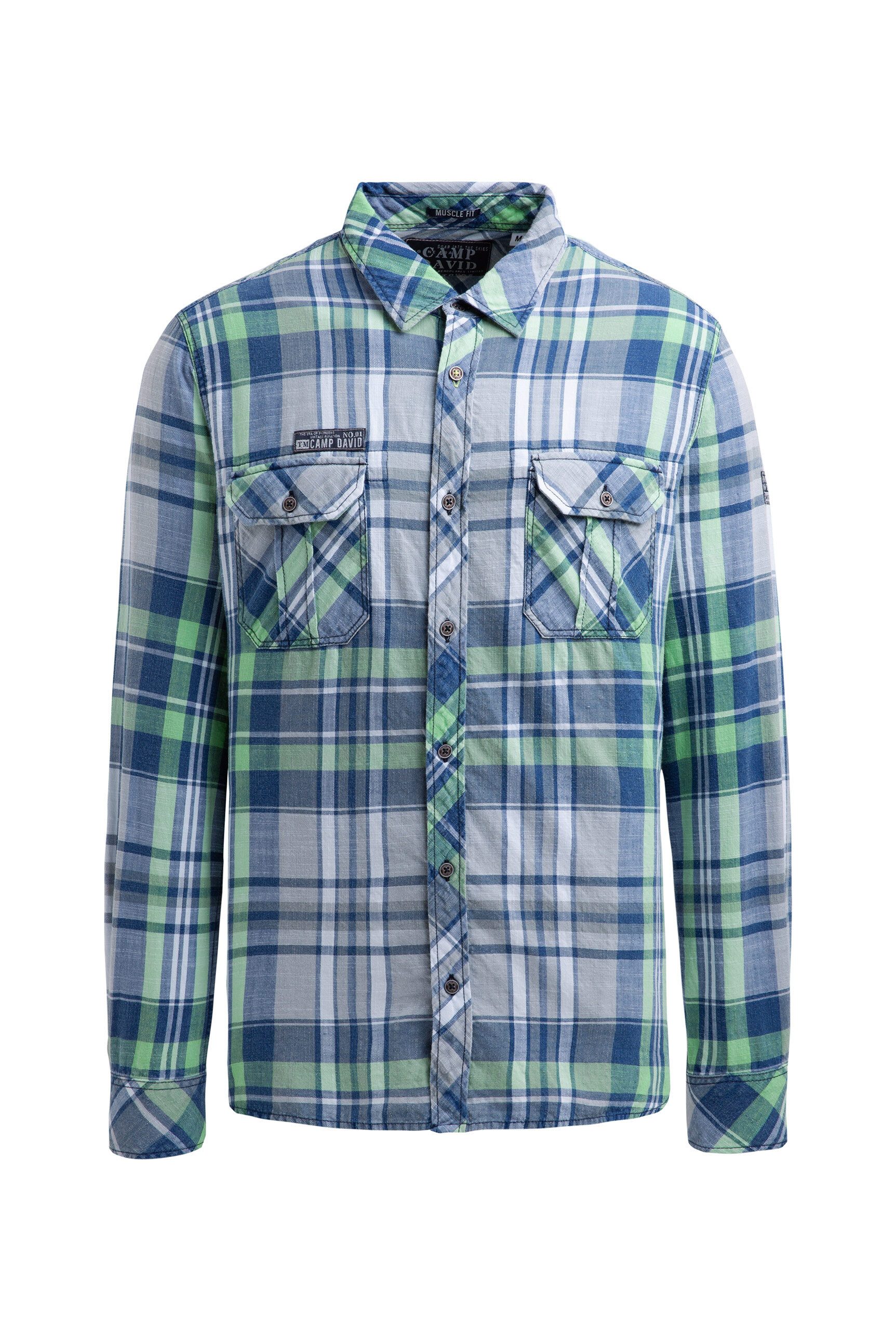 CAMP DAVID Langarmhemd mit Klappentaschen günstig online kaufen