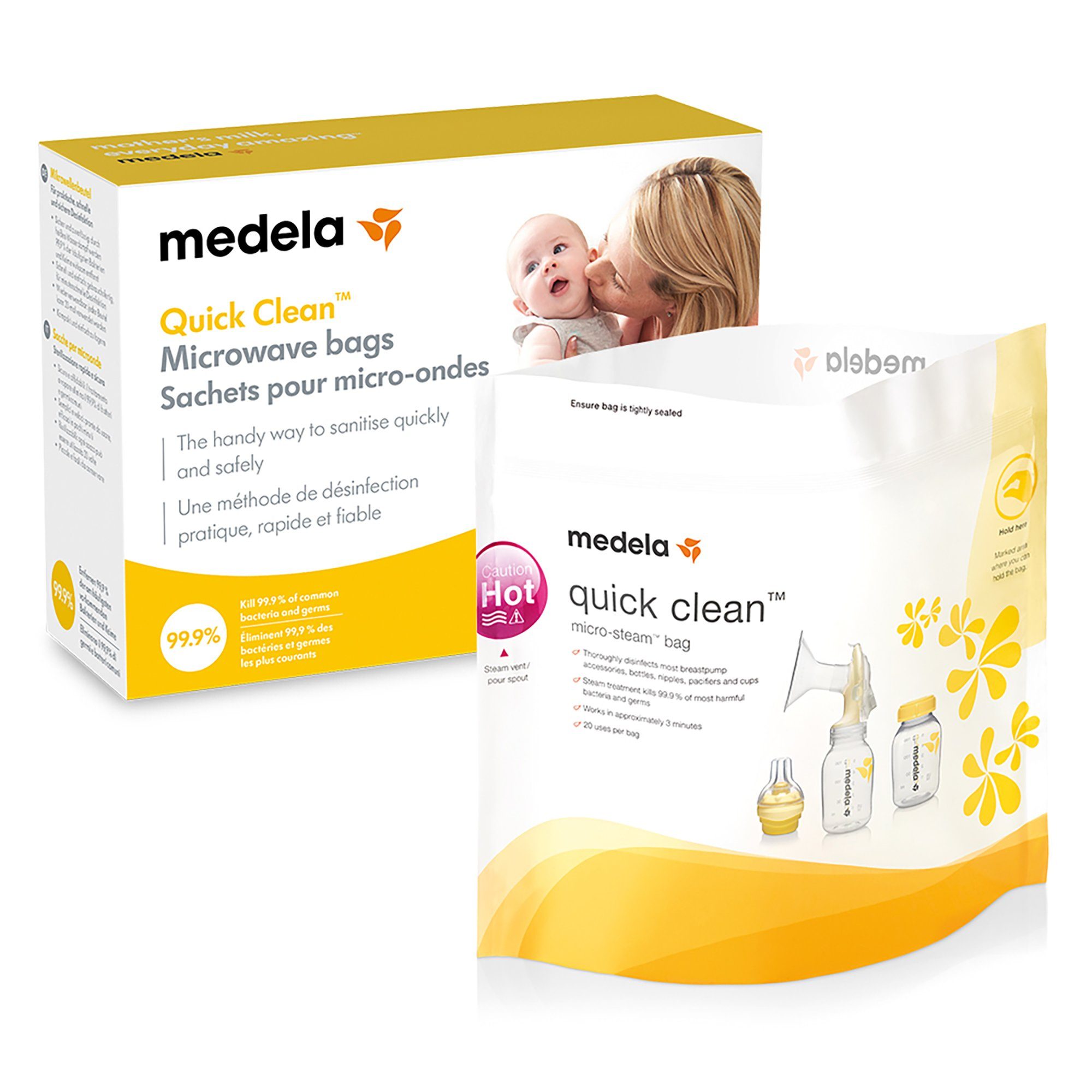 Mikrowellen-Dampfsterilisator Quick Clean Mikrowellenbeutel 5er Pack