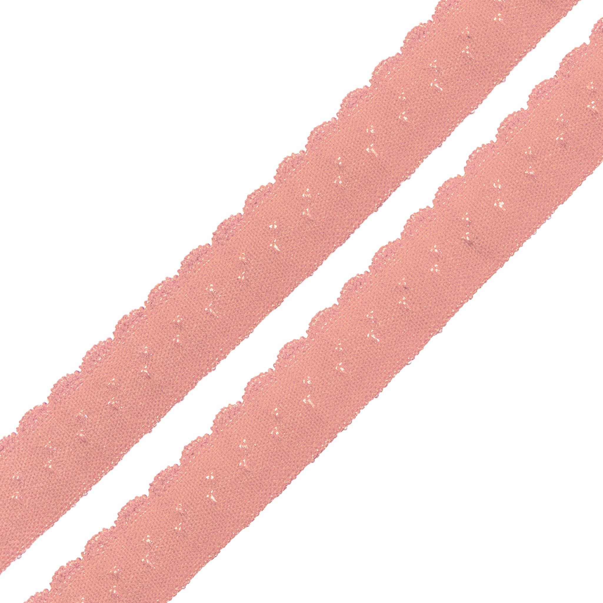 maDDma Bastelband Wäschegummi Faltgummi Ziergummi 12mm Faltgummi ab 1m Einfassband, babyrosa