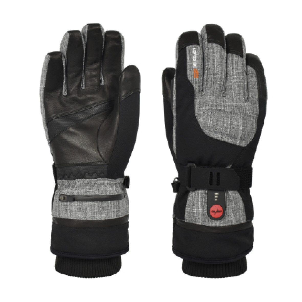 30seven Skihandschuhe beheizte Handschuhe, extra warm - grau 7,4V Set inkl. 2 Akkus & Doppelladegerät