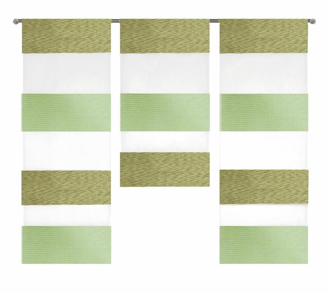 Clever-Kauf-24 Scheibengardine 3-teiliges Mini-Flächenvorhang-Set 2280 in günstig online kaufen