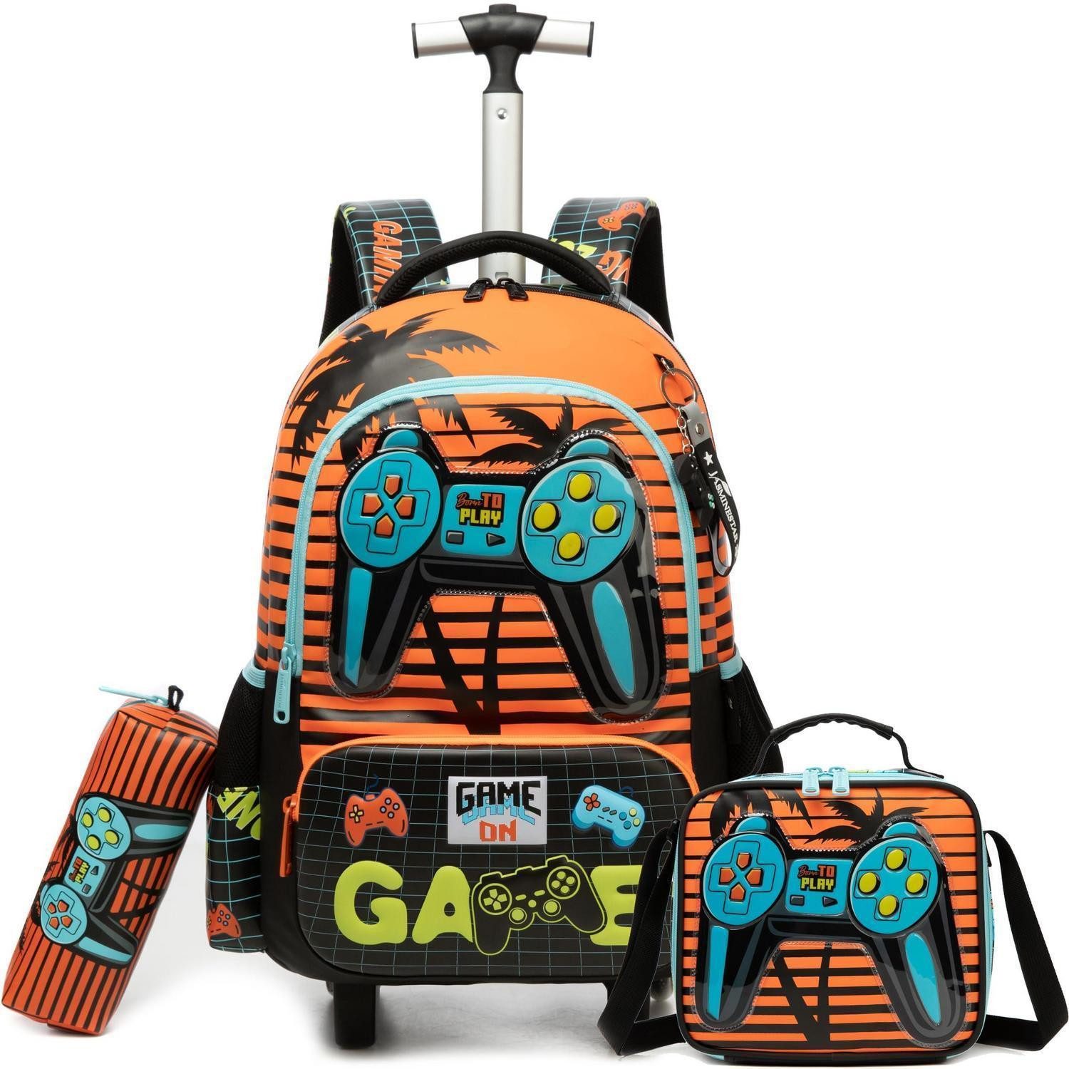 LuxusKollektion Schulranzen Schulranzen mit Rollen Kinder Orange Game