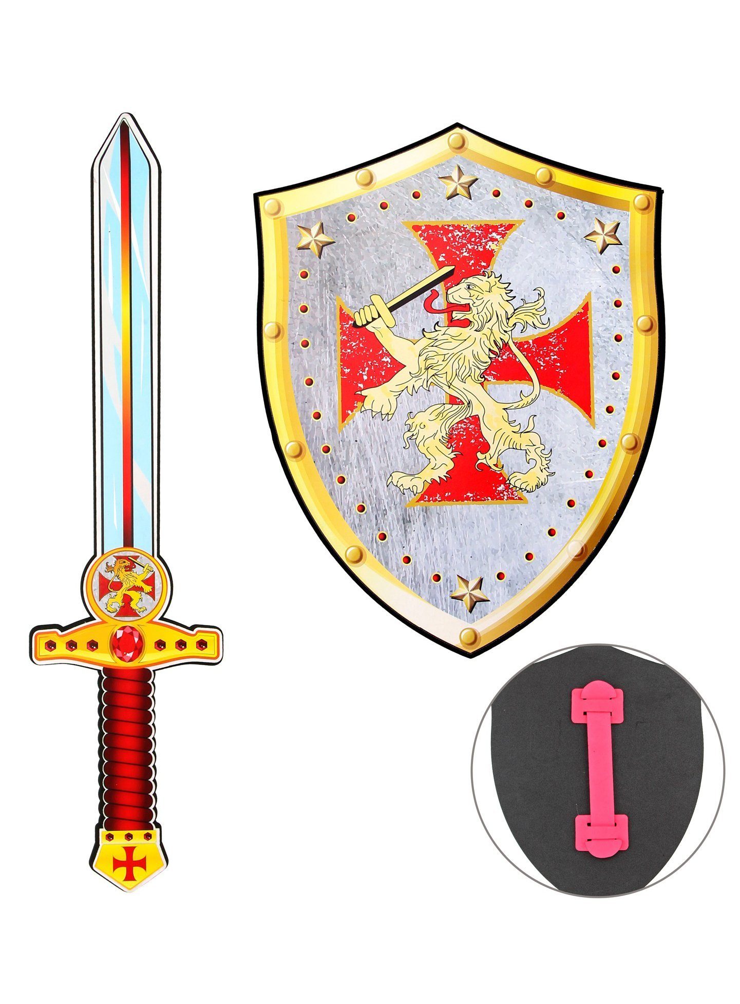 Widdmann Kostüm Kreuzritter Schwert & Schild, Die richtige Bewaffnung für edle Ritter!