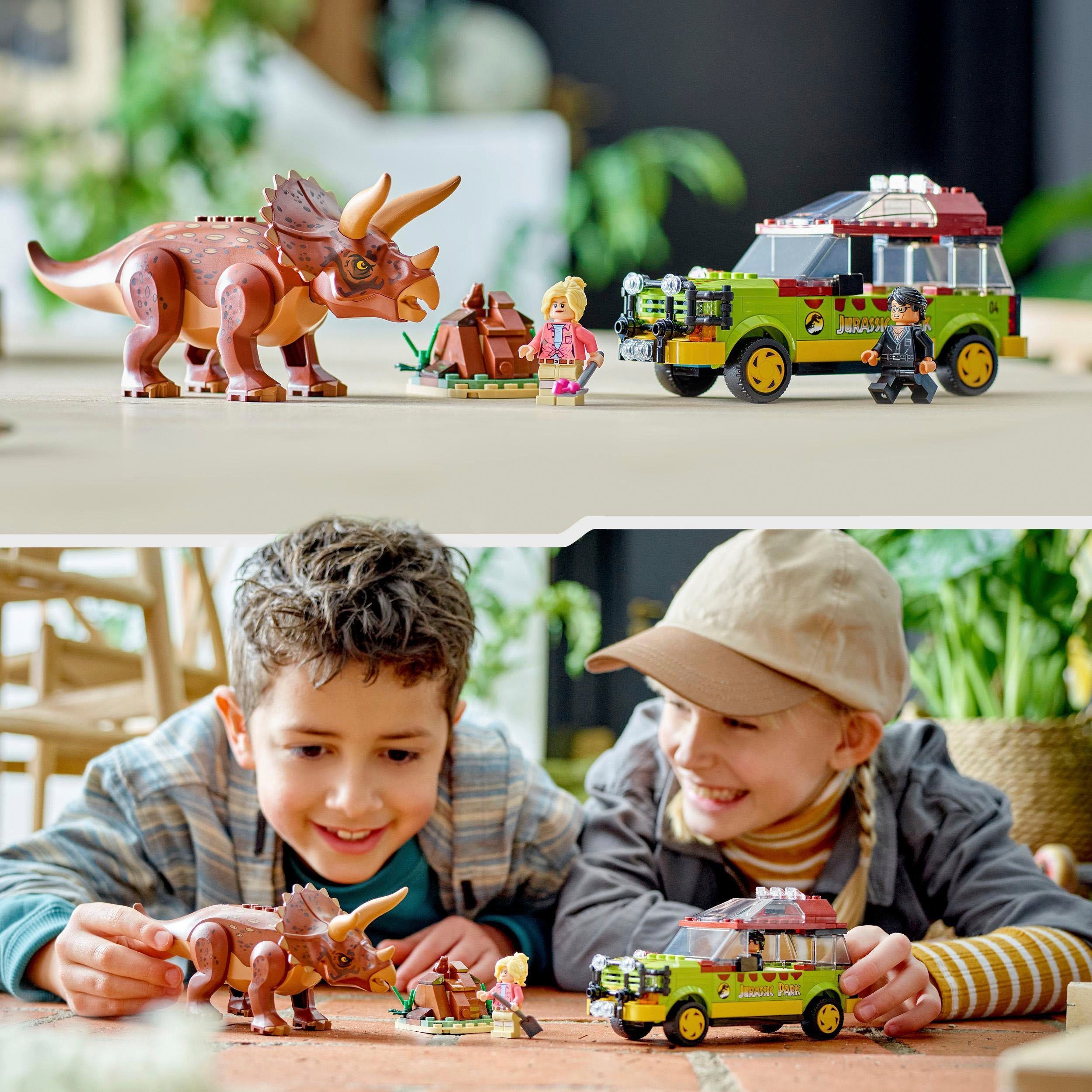 (281 Konstruktionsspielsteine LEGO® Made LEGO® Jurassic in Park, Europe (76959), St), Triceratops-Forschung
