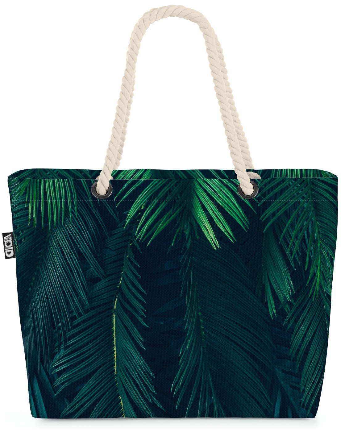 VOID Strandtasche (1-tlg), Grüne Palmenblätter Beach Bag Palmen Blätter Tropen tropisch Hawaii Urlaub reis