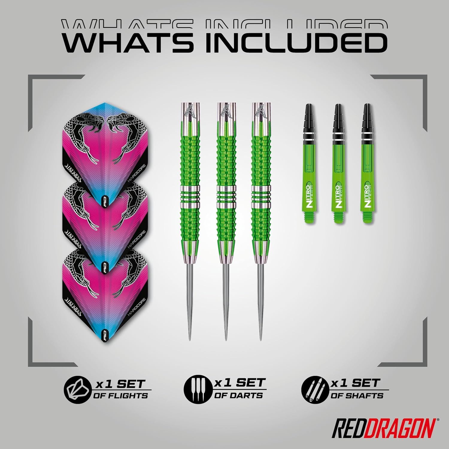 TARGET DARTS Dartpfeil RED DRAGON Peter Wright Snakebite Mamba 2: 24g Tungsten Darts