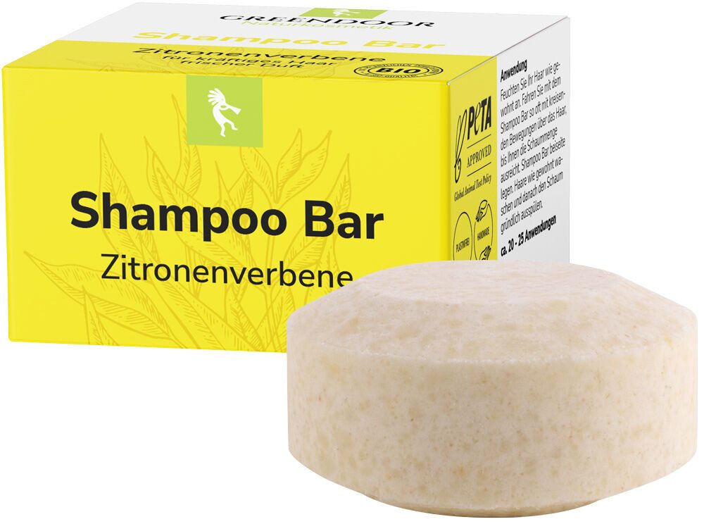 GREENDOOR Festes Haarshampoo Shampoo Bar Zitronenverbene
