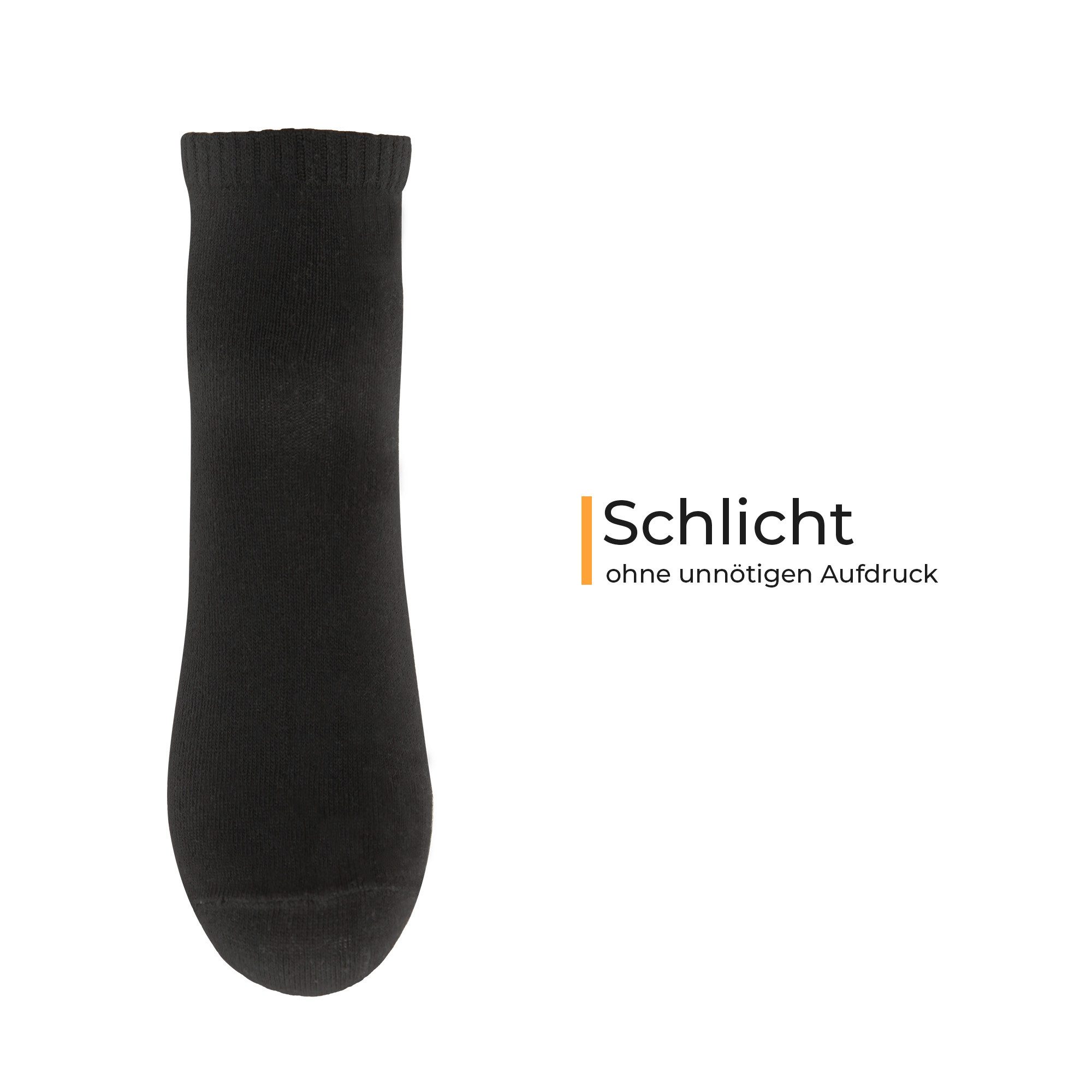 hemmy Fashion Sneakersocken Herrensocken Basic Socken (20-Paar, 20 Paar) Sneaker - Kurz Socken "Schwarz" hoher Baumwollanteil – Bild 4 von 5