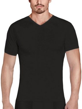 Berrak Collection Unterhemd Kurzarm V-Ausschnitt Herren Business Shirt Schwarz, BS1006