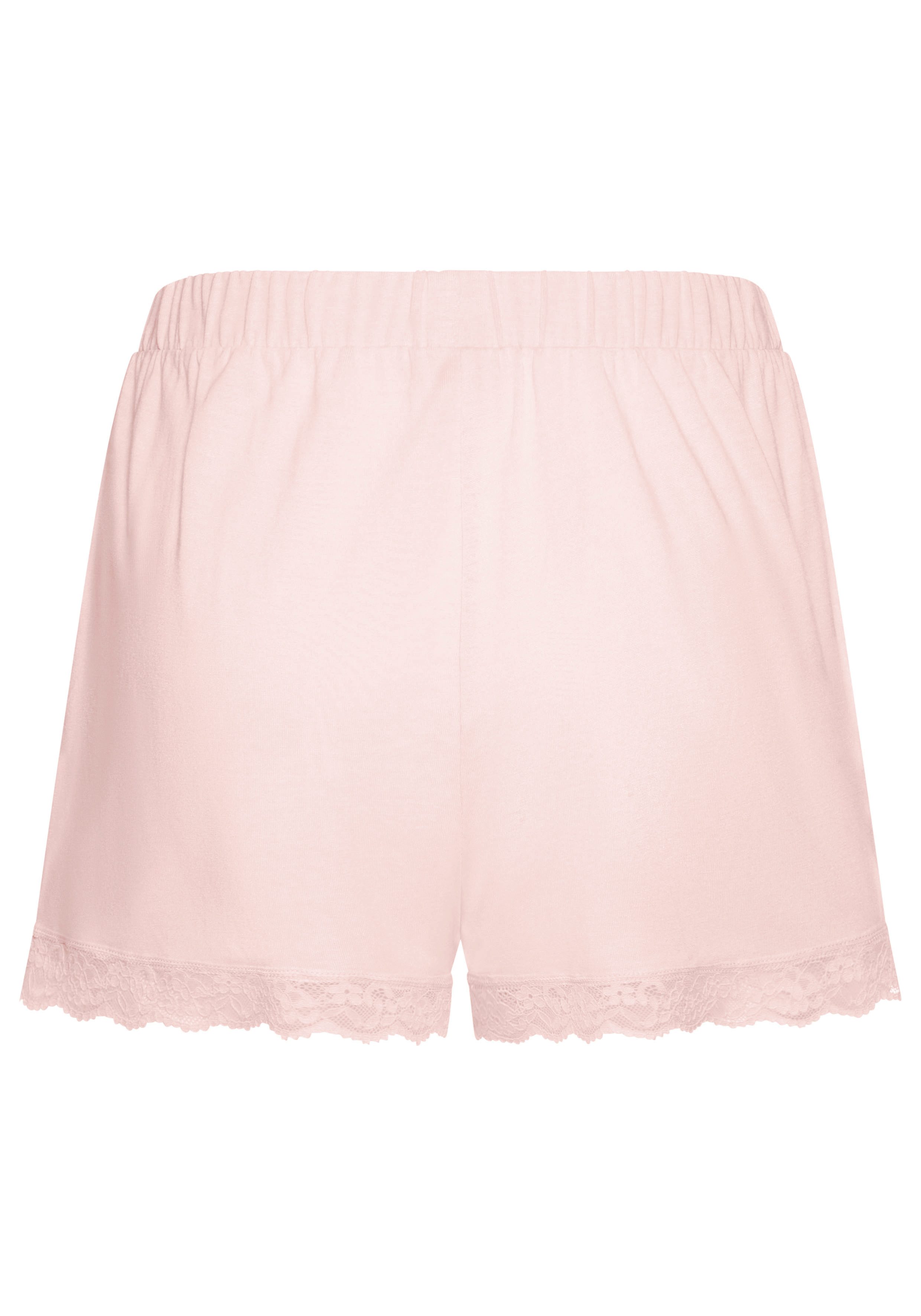 LASCANA Schlafhose mit Spitzenbesatz am Beinsaum günstig online kaufen