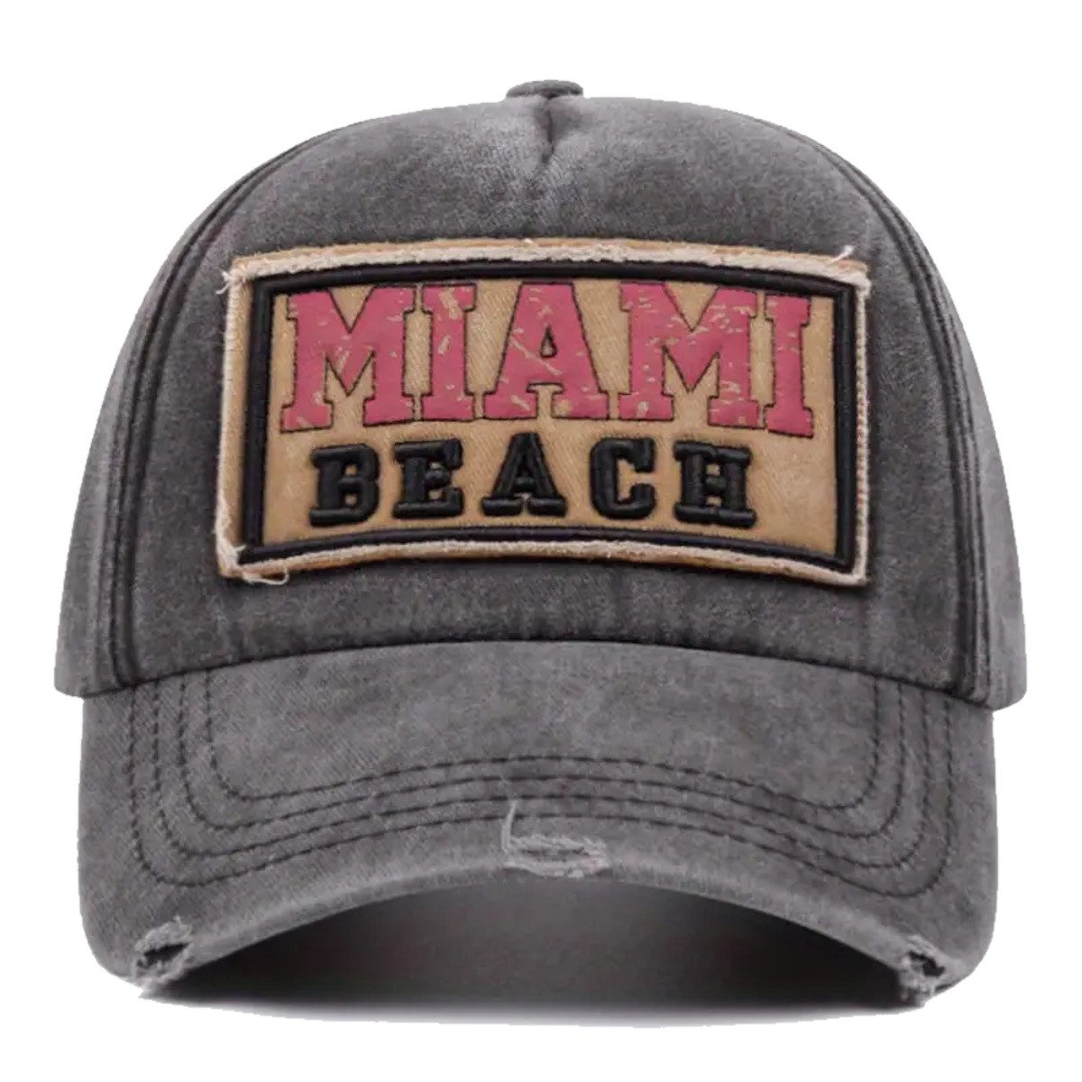 Sporty Baseball Cap Miami Beach Florida Vintage Baseballcap mit Belüftungslöchern