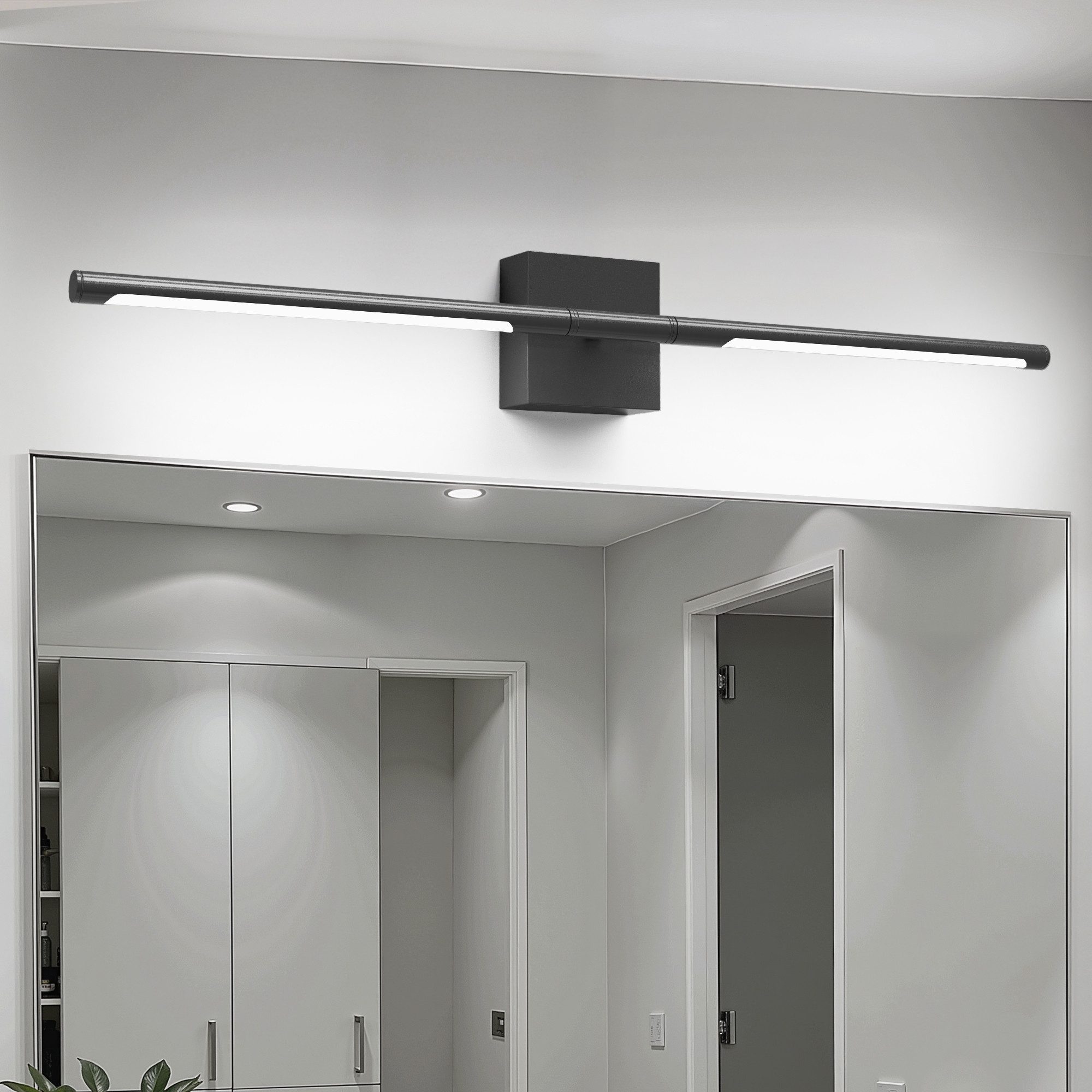 LOHAS-LED LED Wandleuchte LED Wandleuchte, Dimmbar, Fernbedienung, Timer, USB-Aufladung, LED fest integriert, Tageslichtweiß, Modernes LED Wandleuchte-Design, LED fest integriert