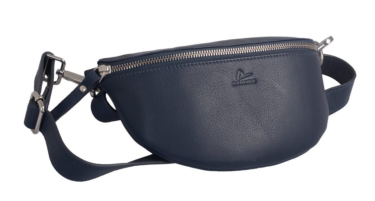 Gürteltasche Echtleder Crossover Gürteltasche blau