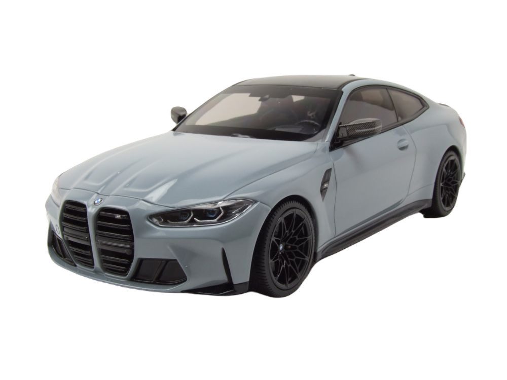 Minichamps Modellauto BMW M4 2020 grau metallic, Maßstab 1:18