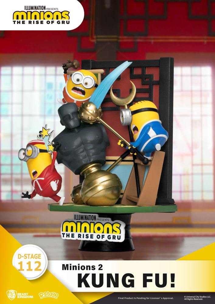Beast Kingdom Toys Dekofigur Minions 2 D-Stage PVC Diorama Kung Fu! 15 cm (1 St), Sammlerstück