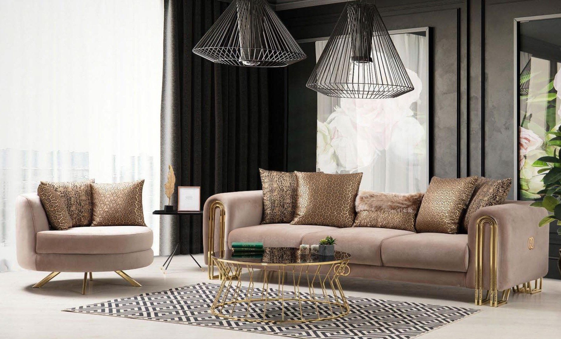 Xlmoebel Loungesessel Luxuriöser Designstuhl im klassischen Stil für Wohnzimmer und Lou (1-St., Einzelsessel), Made in Europa