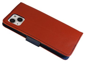 cofi1453 Smartphone-Hülle für iPhone 14 Pro Handy Hülle Schutzhülle Rot-Blau