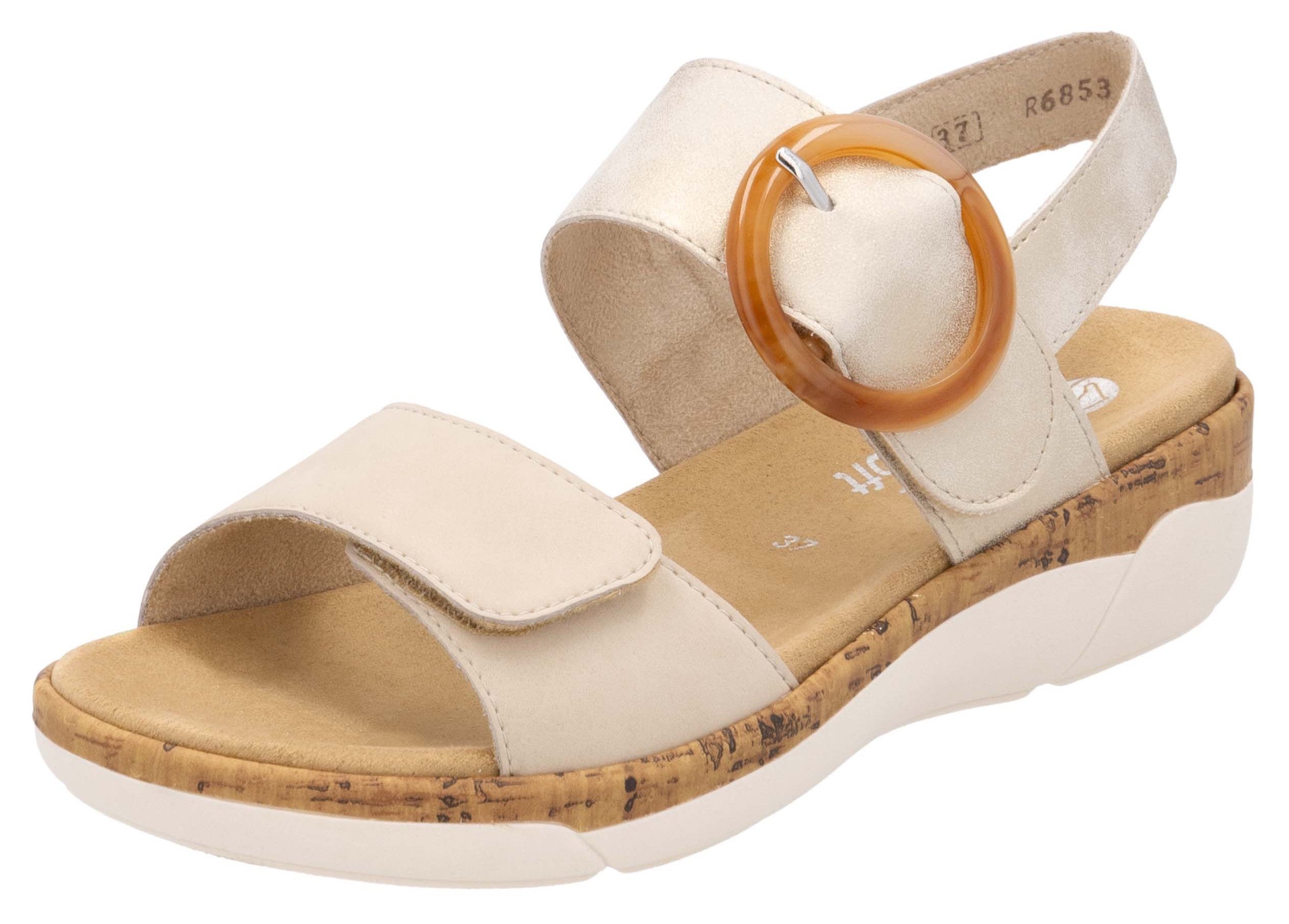Remonte Keilsandalette Sommerschuh, Riemchensandale, praktische Klettverschlüsse