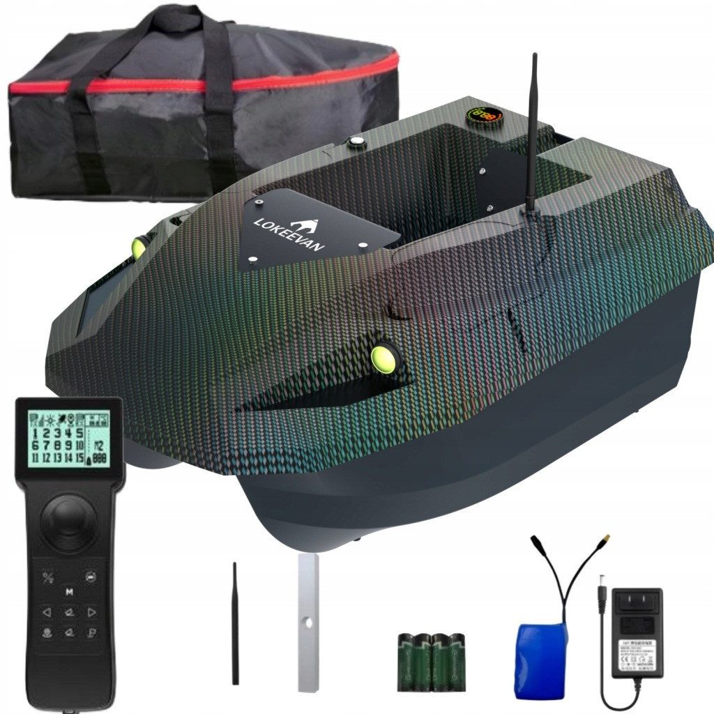 LOKEEVAN RC-Boot D50E, Futterboot mit Echolot,GPS und Fernbedienung