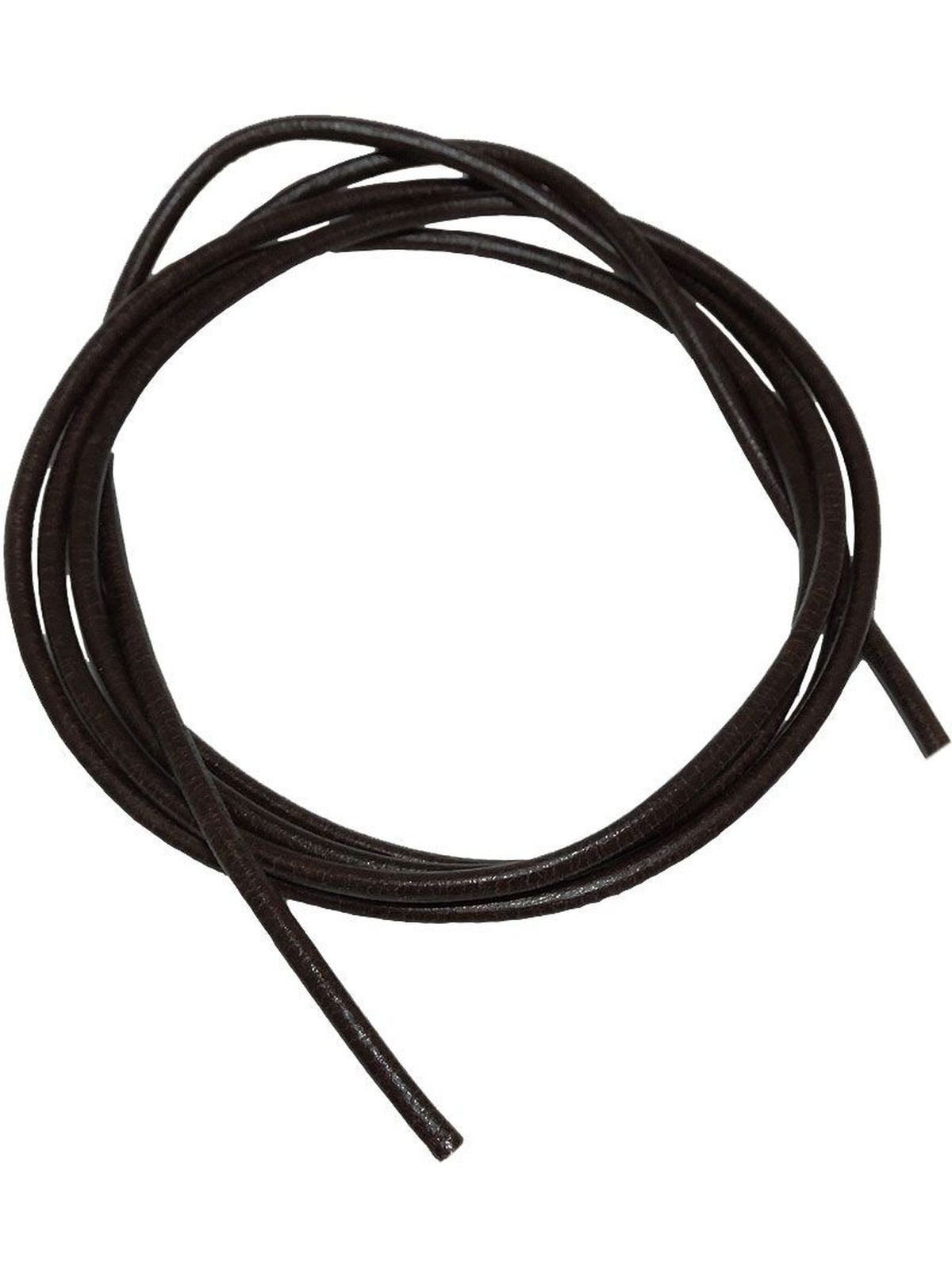 Gallay Kette ohne Anhänger Rundschnur Rindleder 2mm schwarz gefärbt ca. 1m (1-tlg)