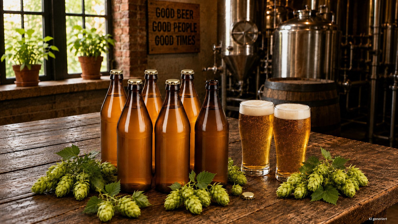 MamboCat Glas 24er Set Bierflaschen Braun 0,5L mit 30 Kronkorken Gold zum Abfüllen, Glas – Bild 4 von 5