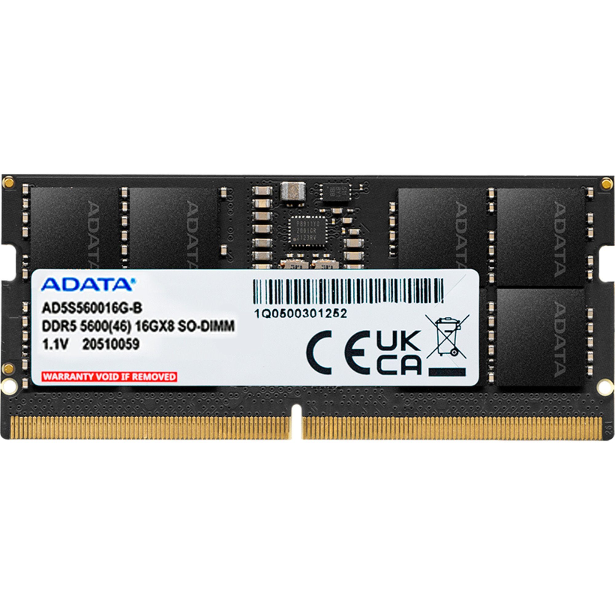 ADATA ADATA SO-DIMM 16 GB DDR5-5600, Arbeitsspeicher Arbeitsspeicher
