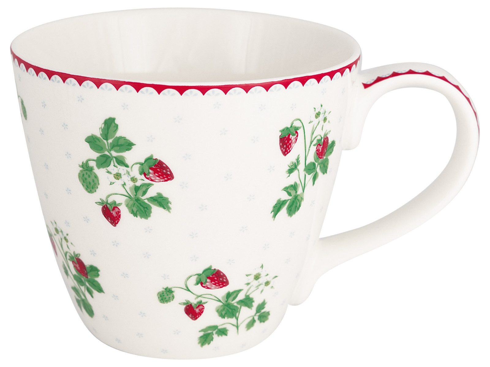 Greengate Tasse Berry Tasse white 0,35l, Steingut