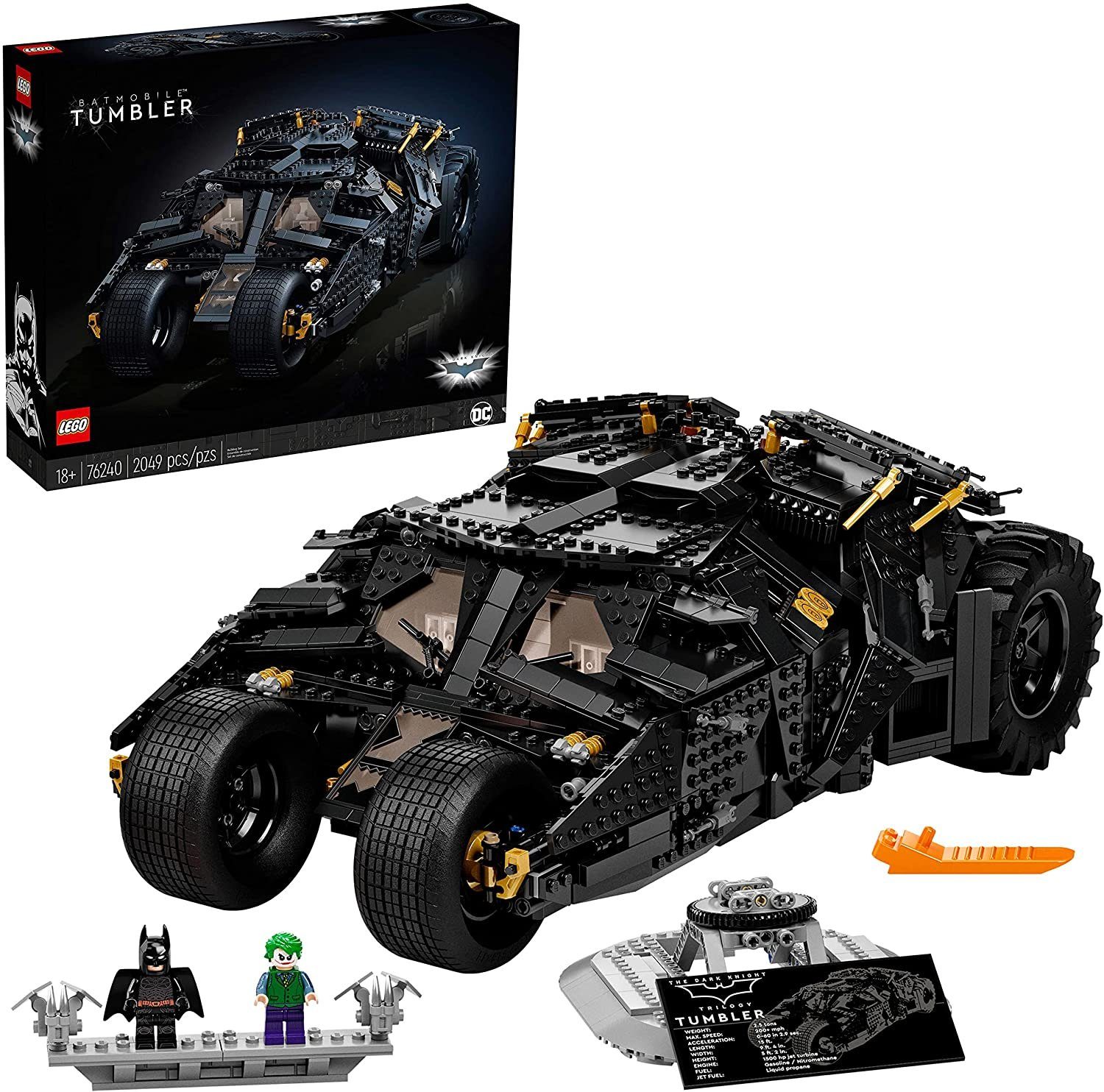LEGO® DC Batman 76240 Batmobil Becher Bausatz, Figuren: Batman und Joker Spielbausteine, (2049 St)