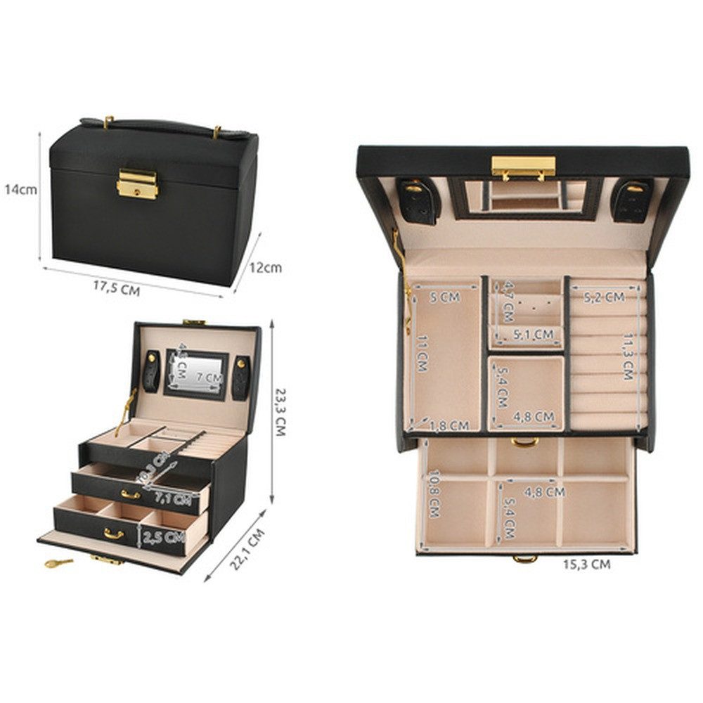 soulima Schmuckkasten Schmuckschatulle Schmuckbox Etui (Spar-Set, günstig online kaufen
