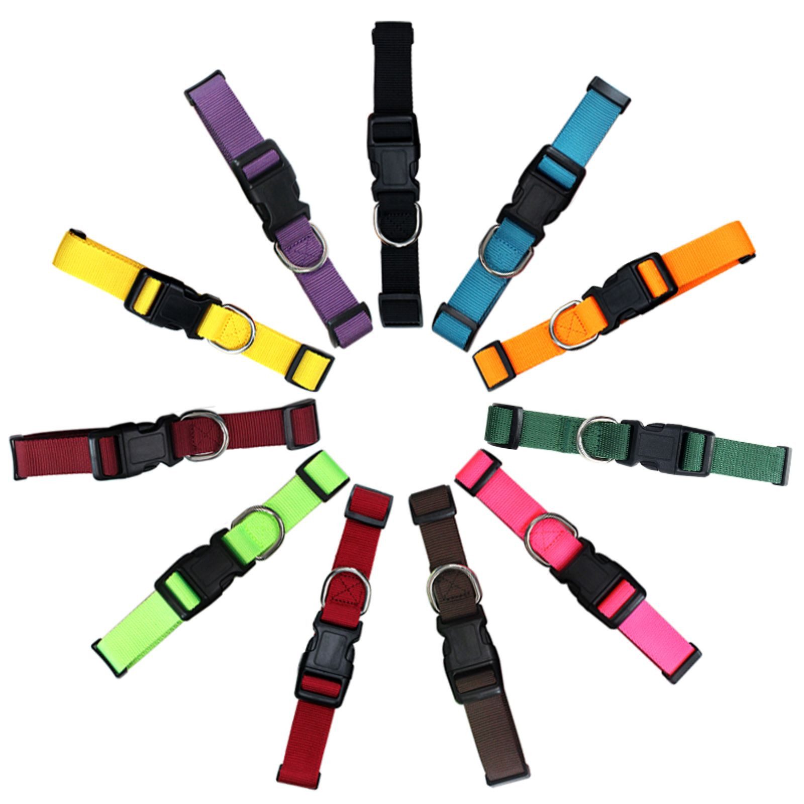 Illes-Laedchen Hunde-Halsband Hundehalsband Nylon – verstellbar, robust & leicht – Halsband, mit Klickverschluss – verschiedene Farben & Größen