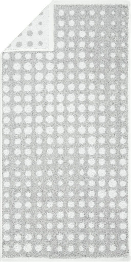 Handtuch DOT, Punkt Dessin 70x120 Frottier, grey im (7-tlg), mit Badematte Set passender Egeria cm