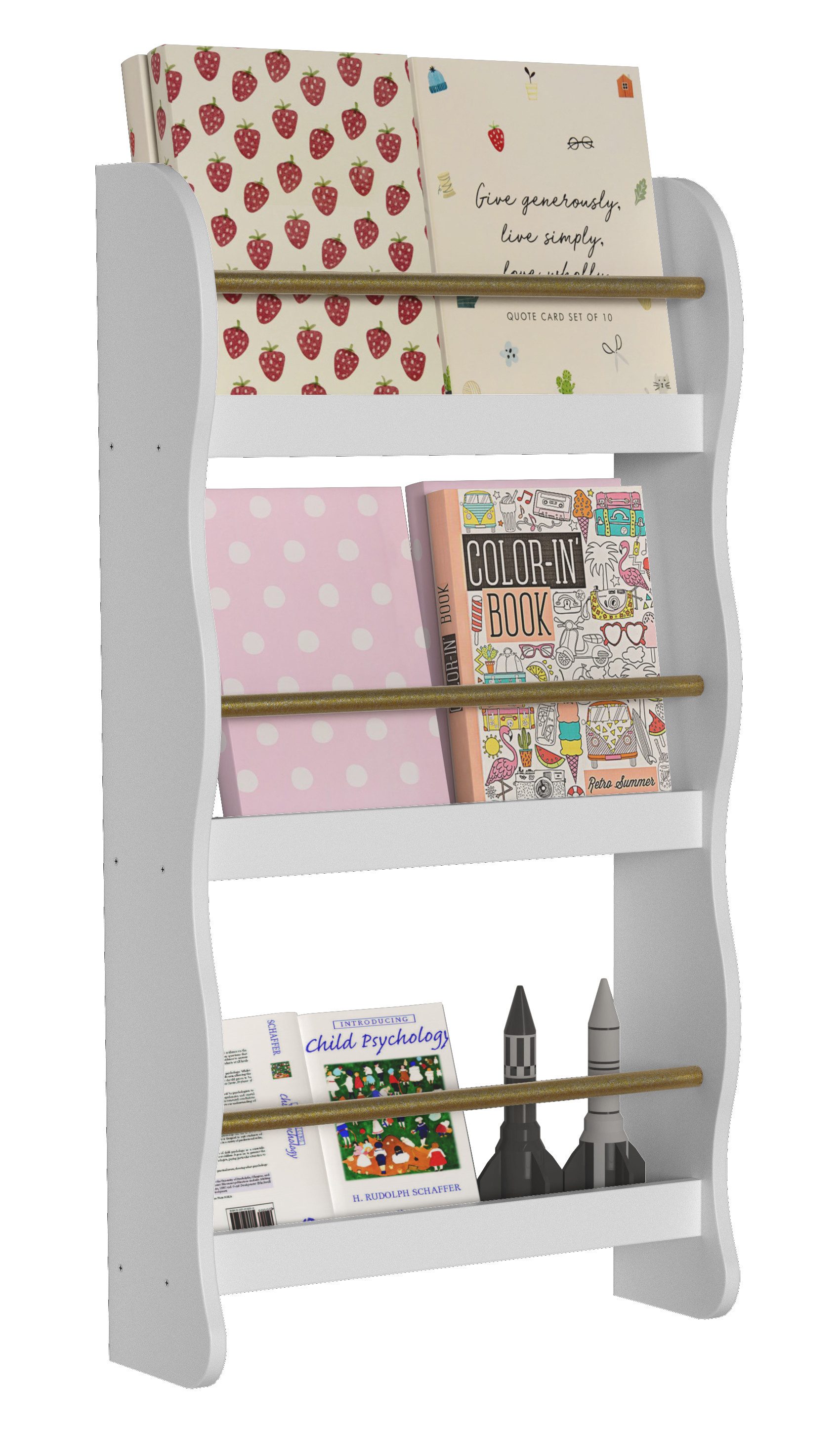 Wandregal Holz Kinderregal Bücherregal Kinder Regal Kilaro