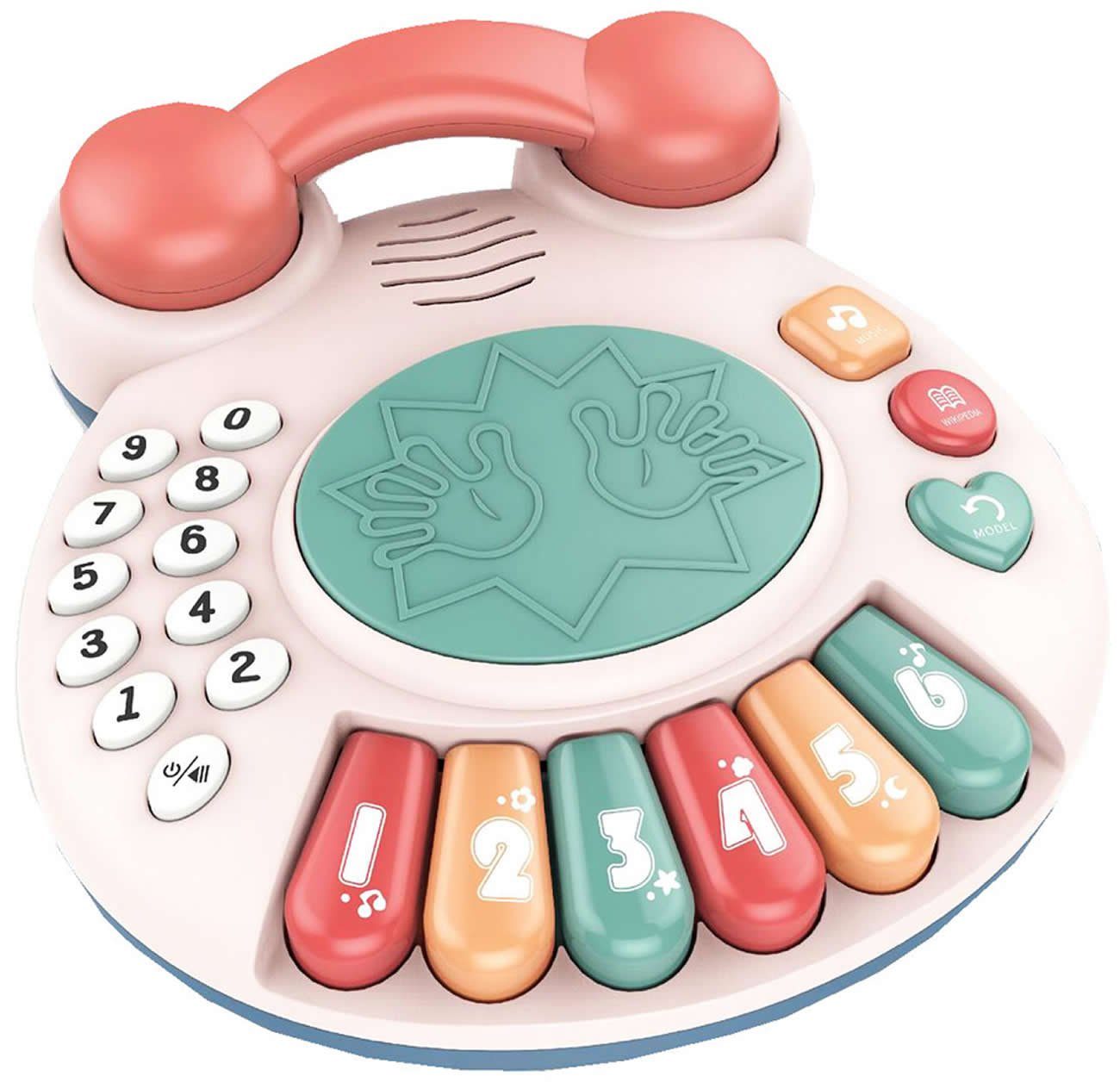 Spielzeug-Musikinstrument Musik Telefon Baby Licht Sound engl. Sprache