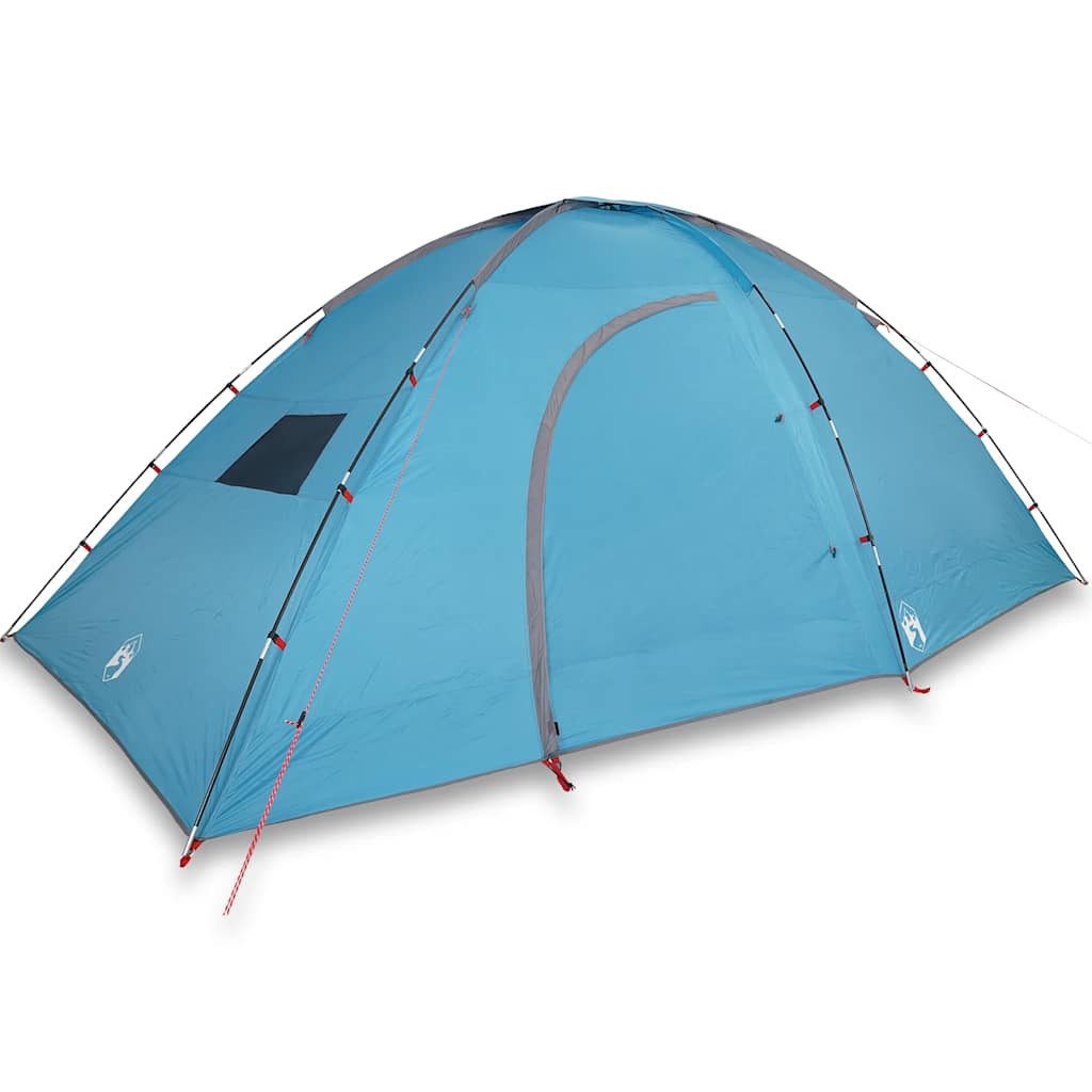 furnicato Faltzelt Campingzelt 8 Personen 487x305x182 cm Blau, (1 tlg), Wetterfestes Clipzelt mit E-Anschluss und versiegelten Nähten