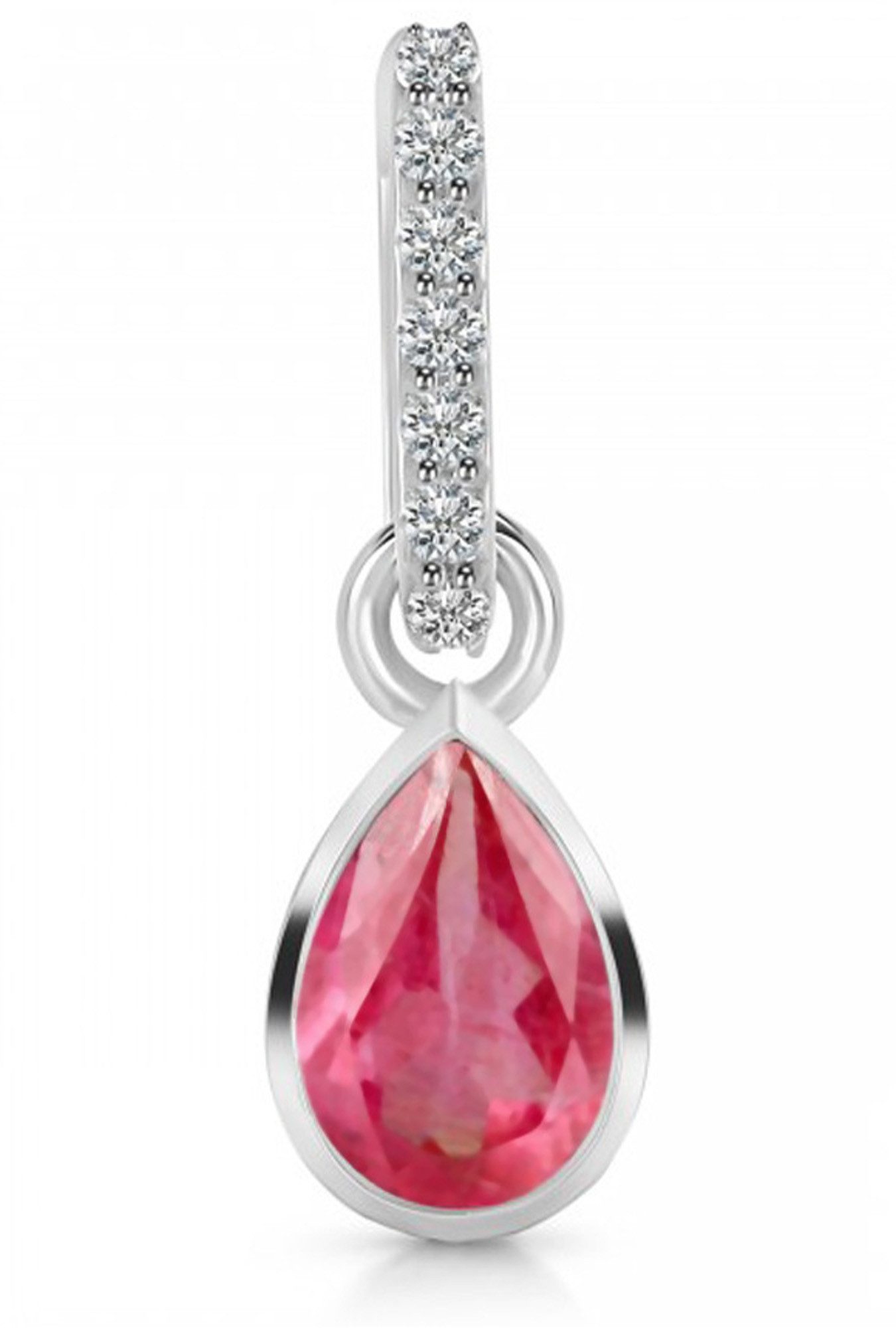 Limana Кулоны echter Rubin und Topas 925 Sterling Silber Damen Anhänger für Kette (Inkl. Geschenk-Dose mit Herz), Edelstein Echtschmuck Handarbeit Кулоны