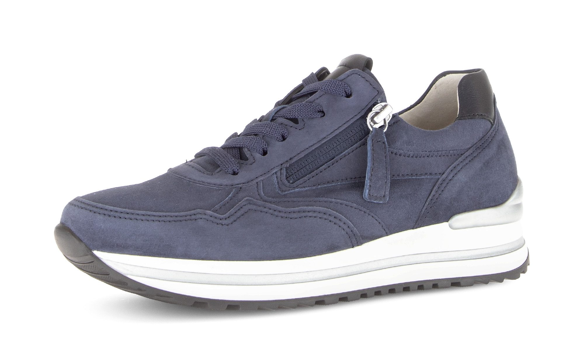 Gabor TURIN Plateausneaker Freizeitschuh, Halbschuh, Schnürschuh, Außenreißverschluss, G-Weite